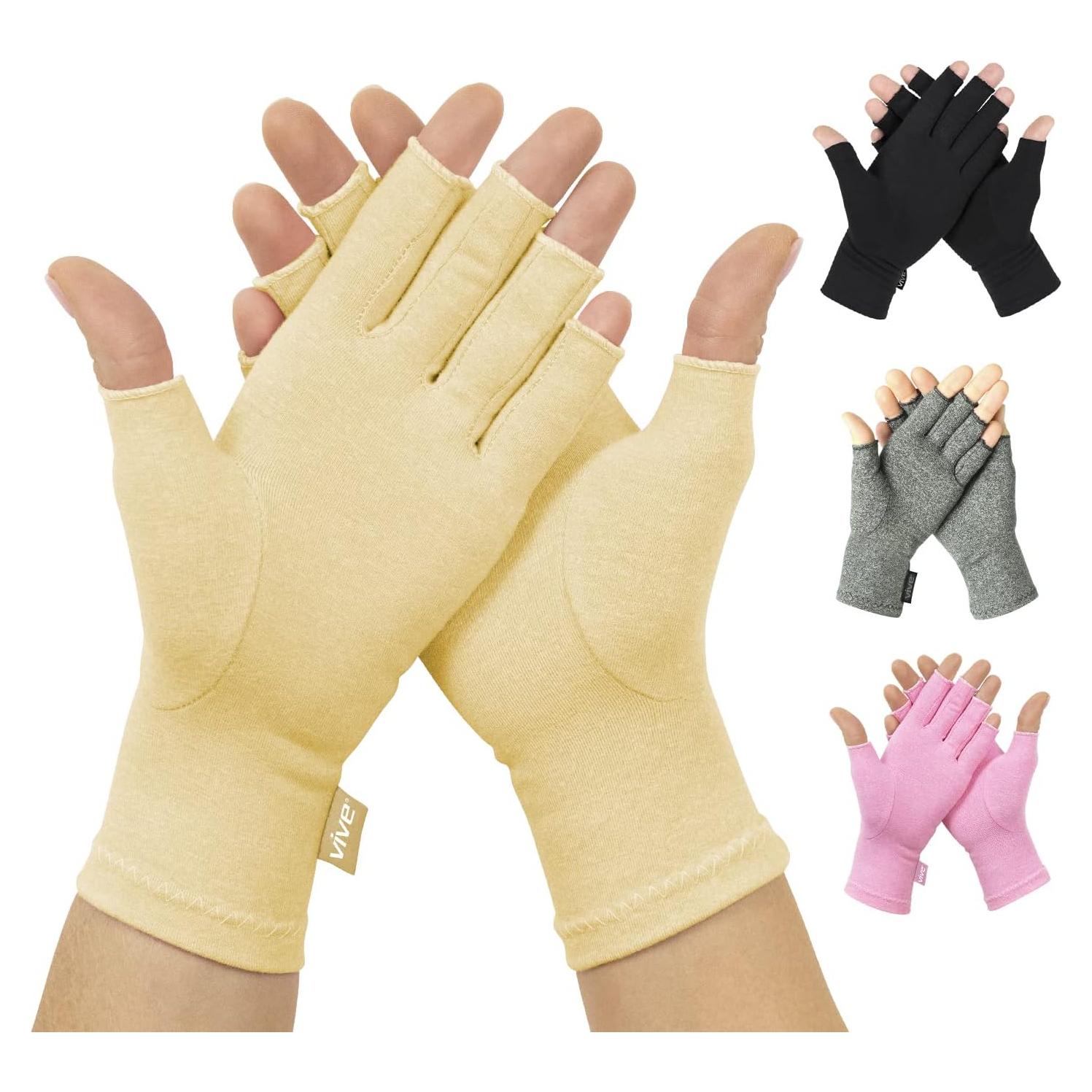 Guantes de Compresión Vive para Artritis - X-Large Beige