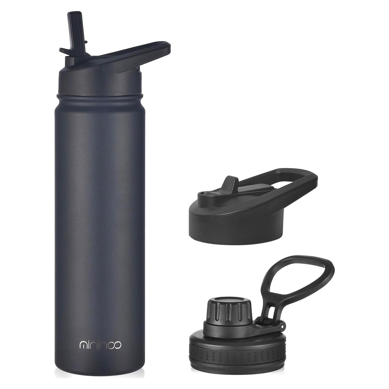 Botella de Agua Acero Inoxidable mininoo 710 ml Negra