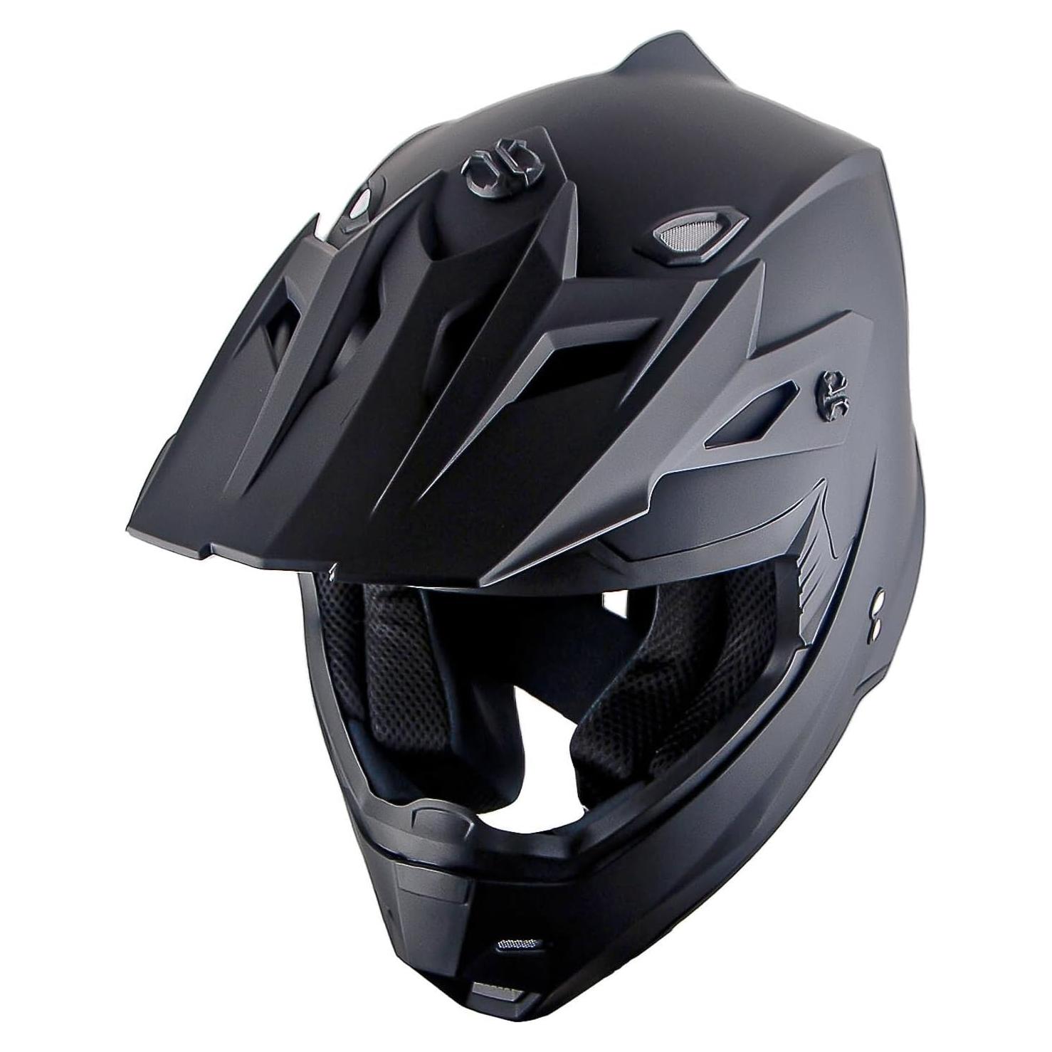 Casco Integral 1Storm HF801 Negro Mate XXL para Motocross