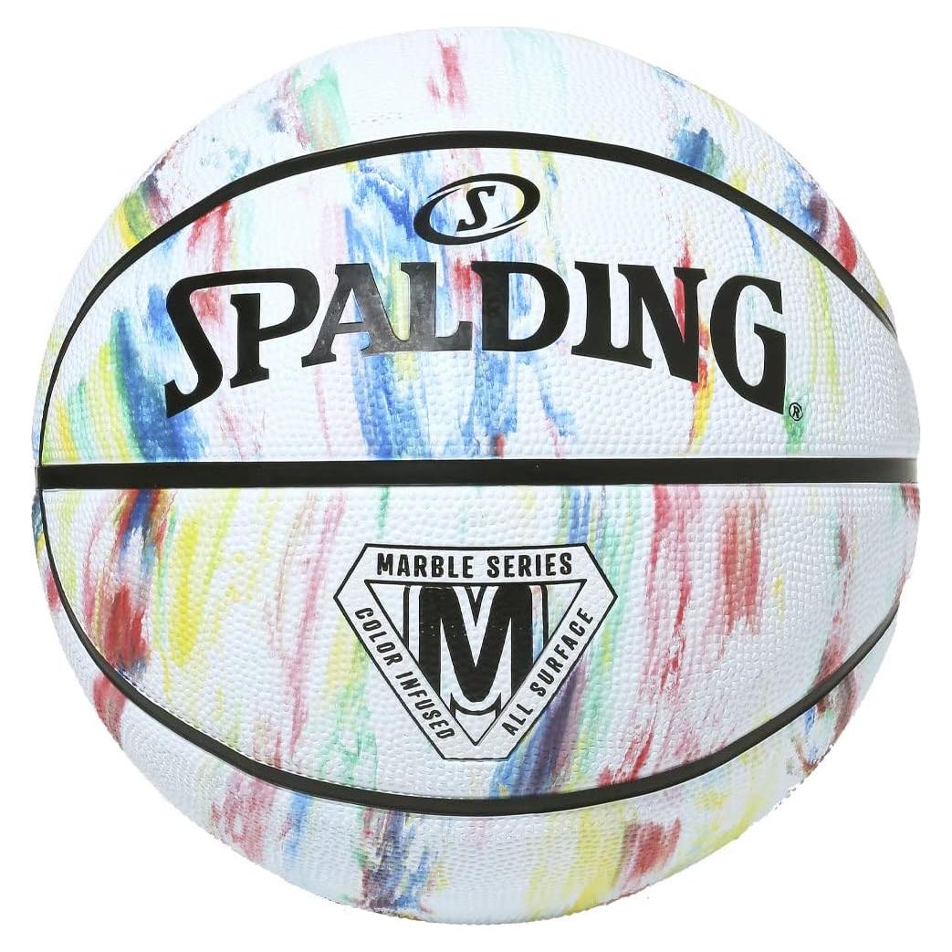 Balón de Baloncesto Spalding Mármol No. 7 Goma Arcoíris