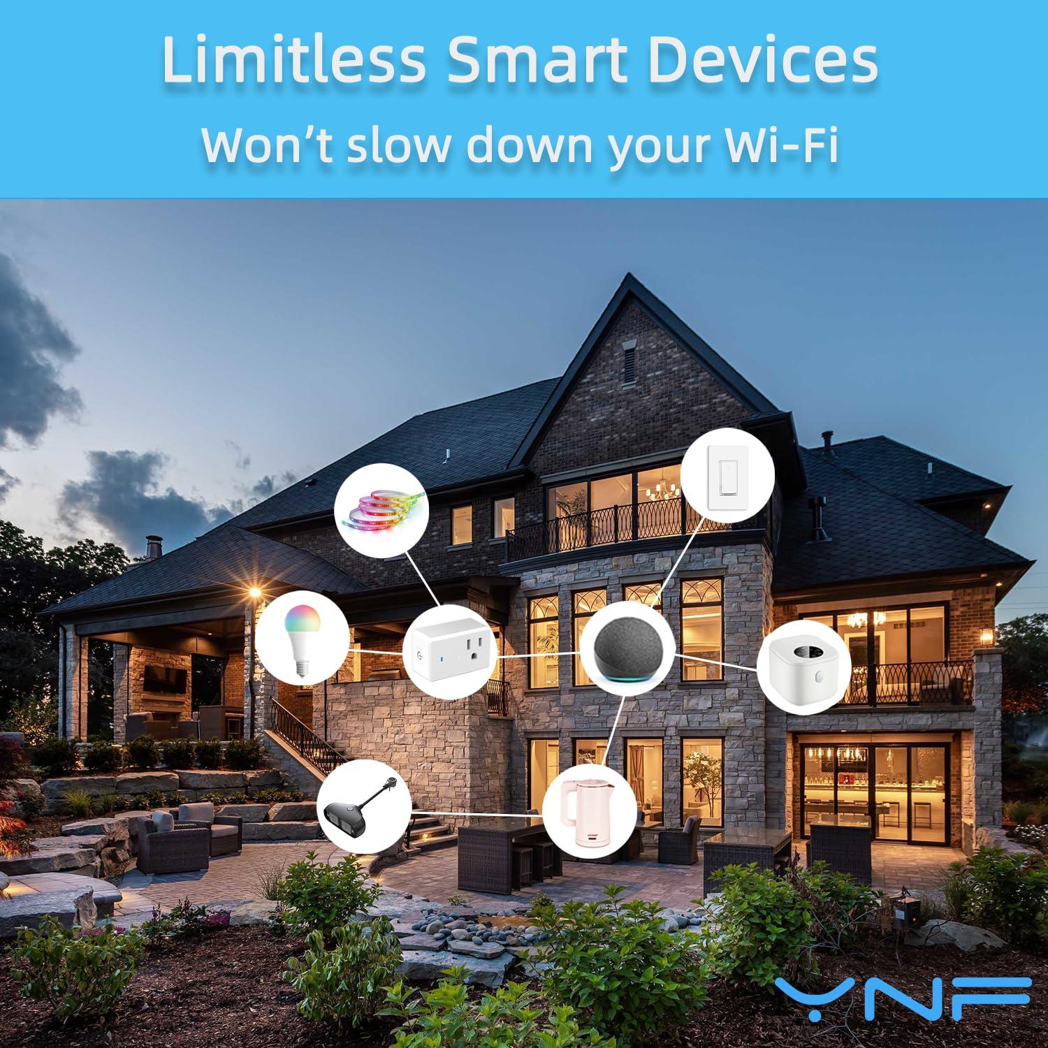 Enchufe Inteligente YNF 4 Paquete Compatible con Alexa