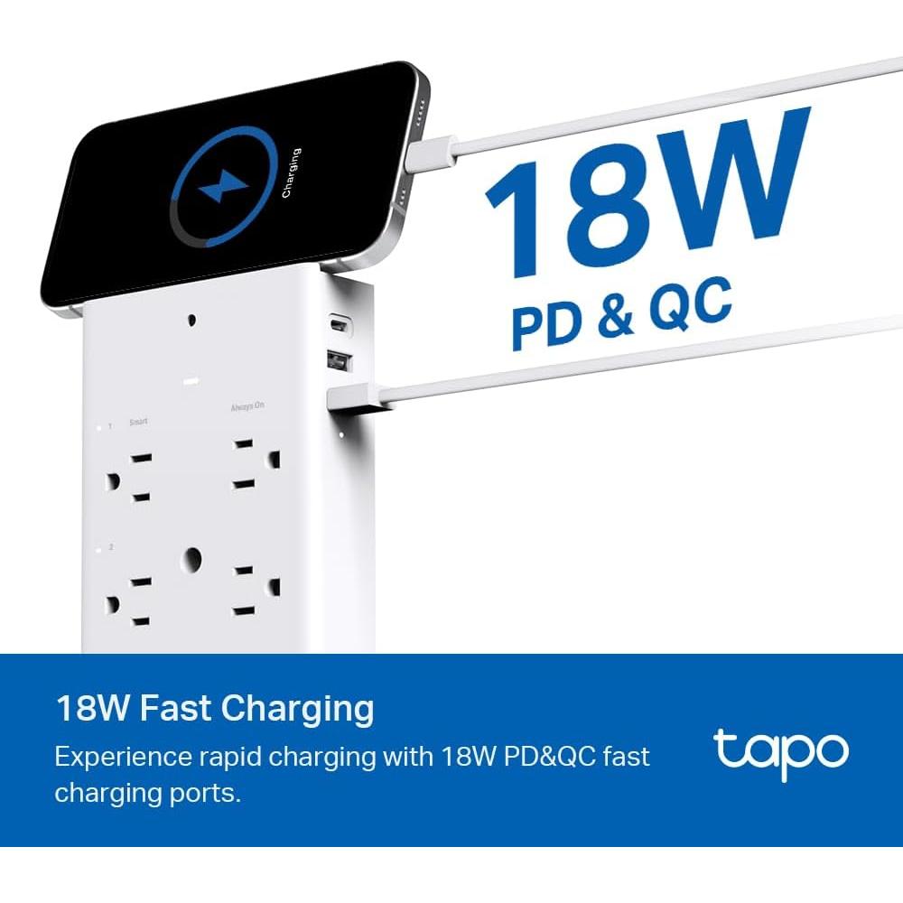 TP-Link Tapo P306 Enchufe Inteligente 3x USB Carga Rápida