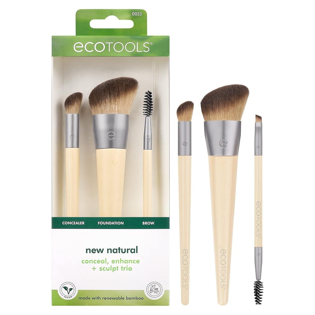 Set de 3 Brochas EcoTools para Maquillaje Vegano y Ecológico
