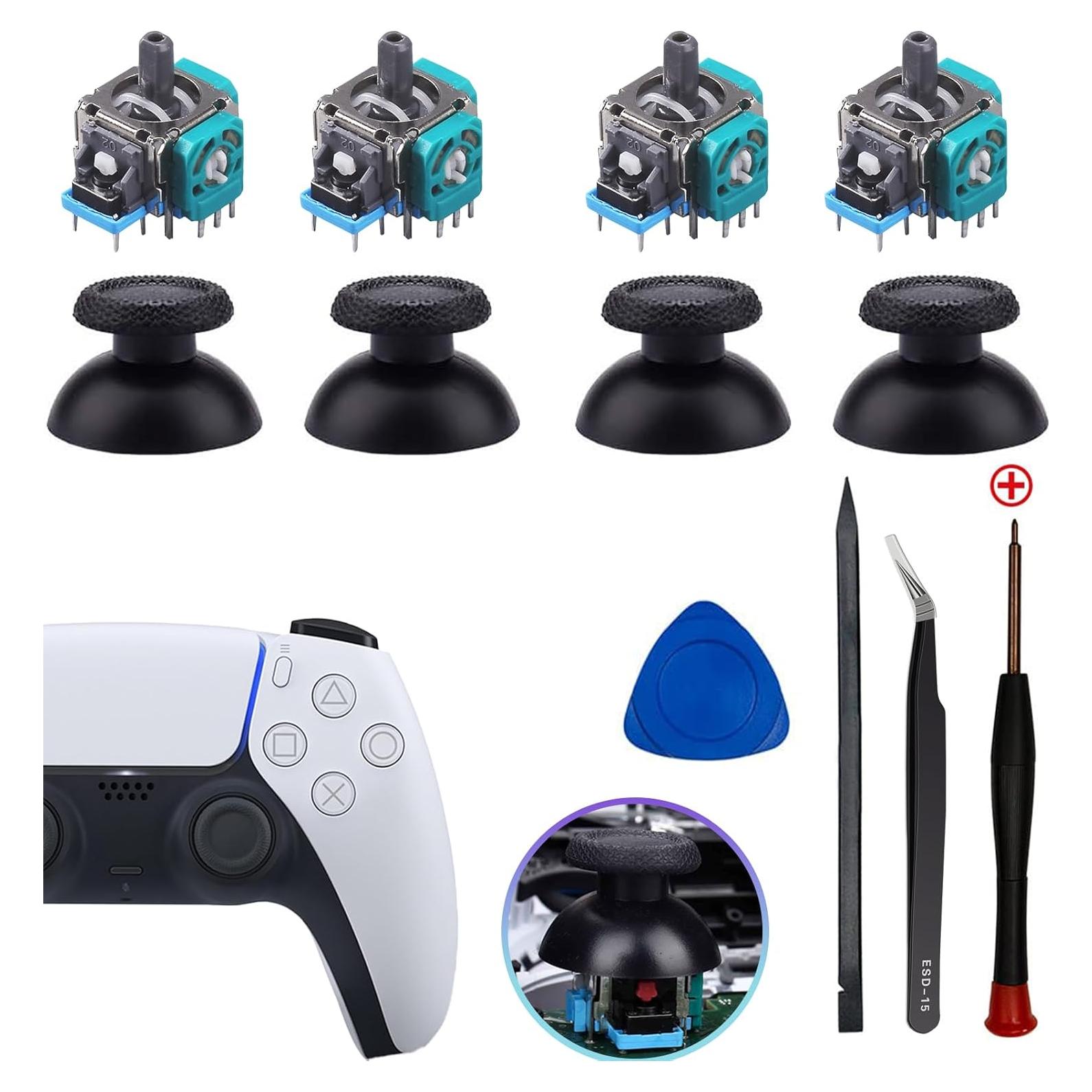 Reemplazo Joystick PS5 Gubasa 4 Piezas Verde 3D
