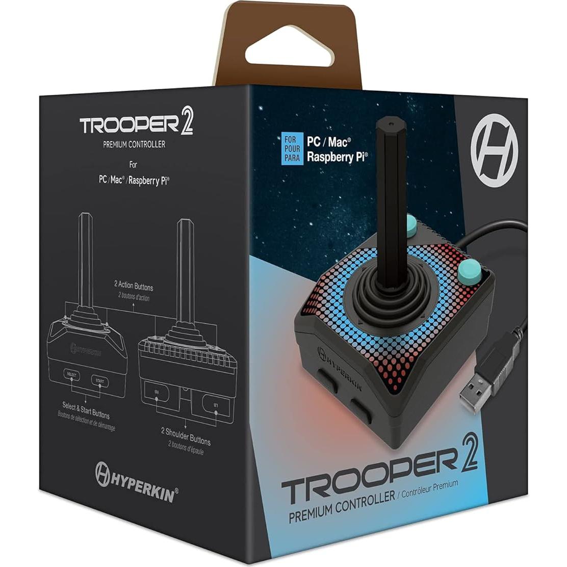 Controlador de juego USB Hyperkin Trooper 2 para PC y Mac