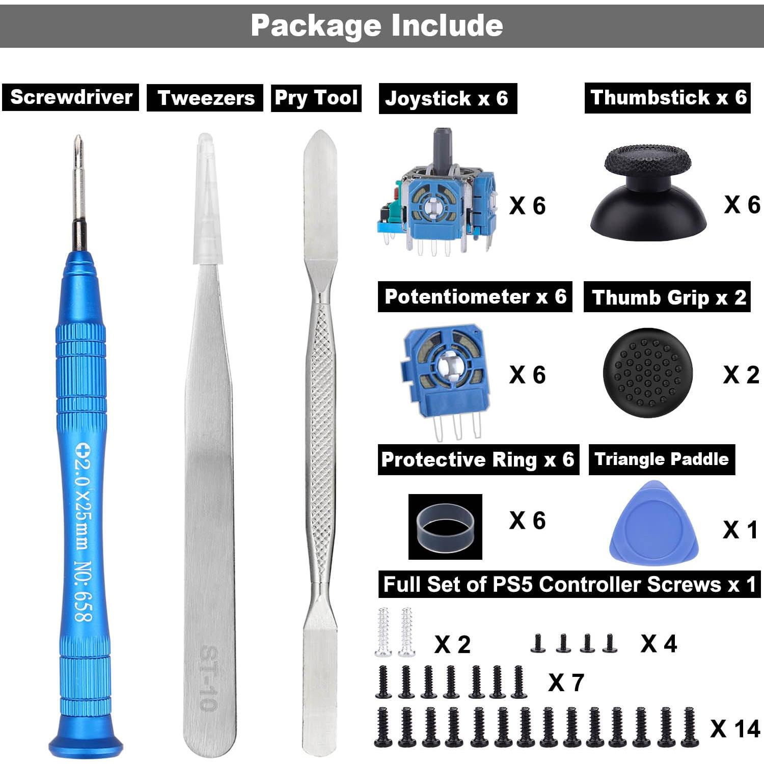 Reemplazo Joysticks Analógicos 3D Ikpek para PS5 - 6 Piezas