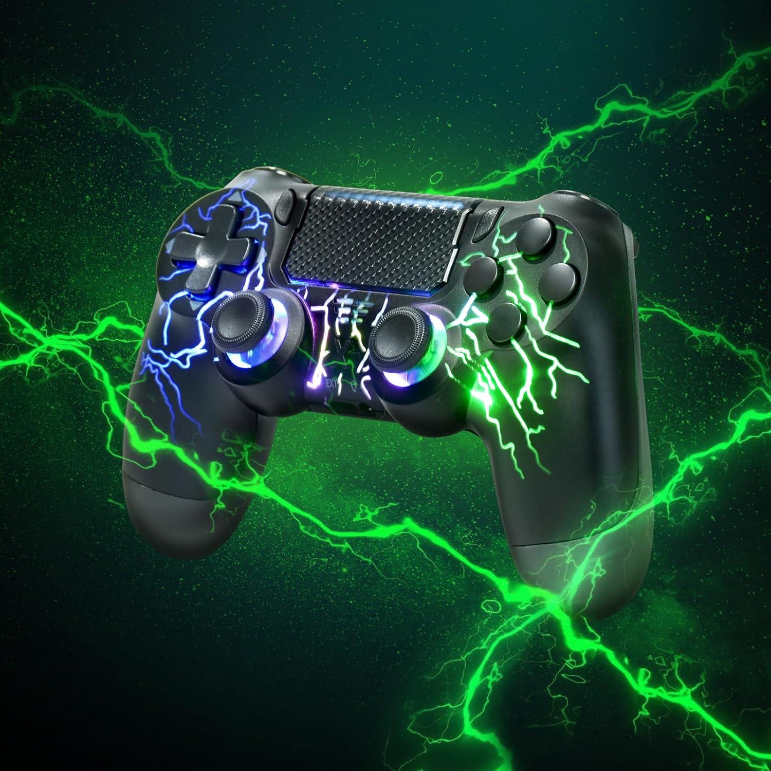 Controlador Inalámbrico mone PS4/PC - RGB - Negro