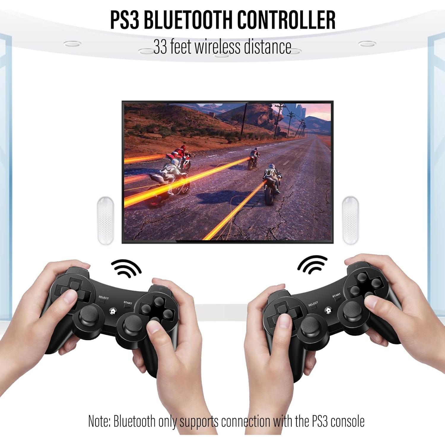 Controladores Diswoe para PS3 - Paquete de 2 Inalámbricos