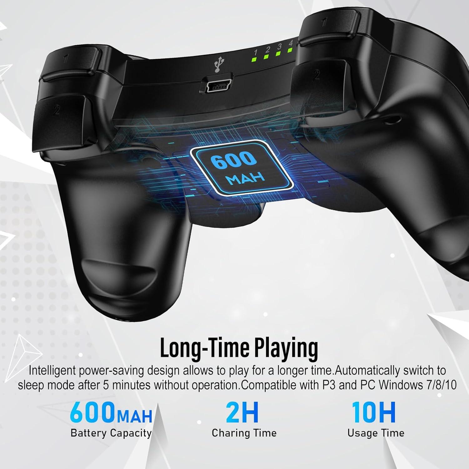Controladores Diswoe para PS3 - Paquete de 2 Inalámbricos