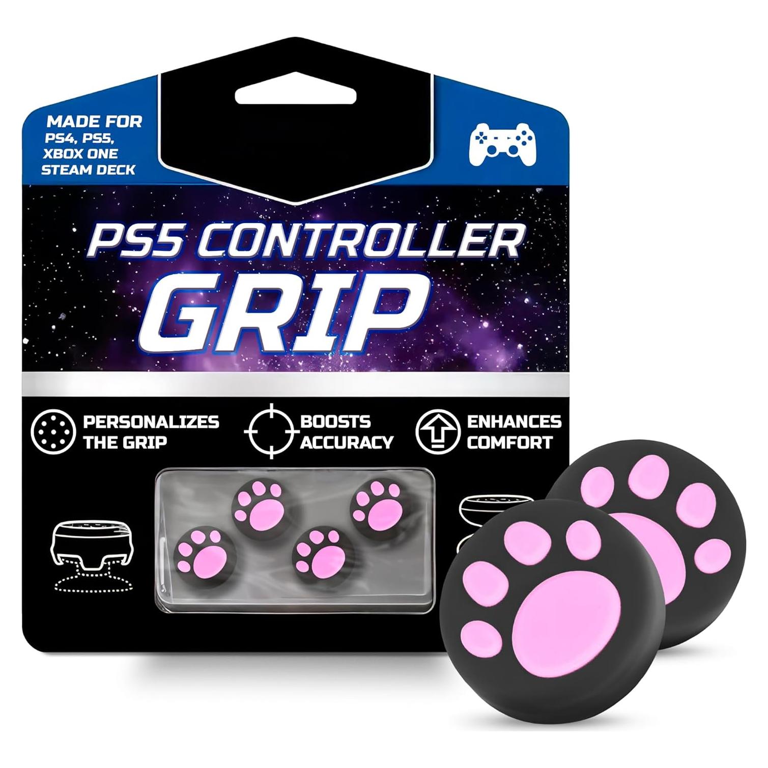 Garras de Gato Rosa LIBERHAUS para Joystick PS5 y PS4