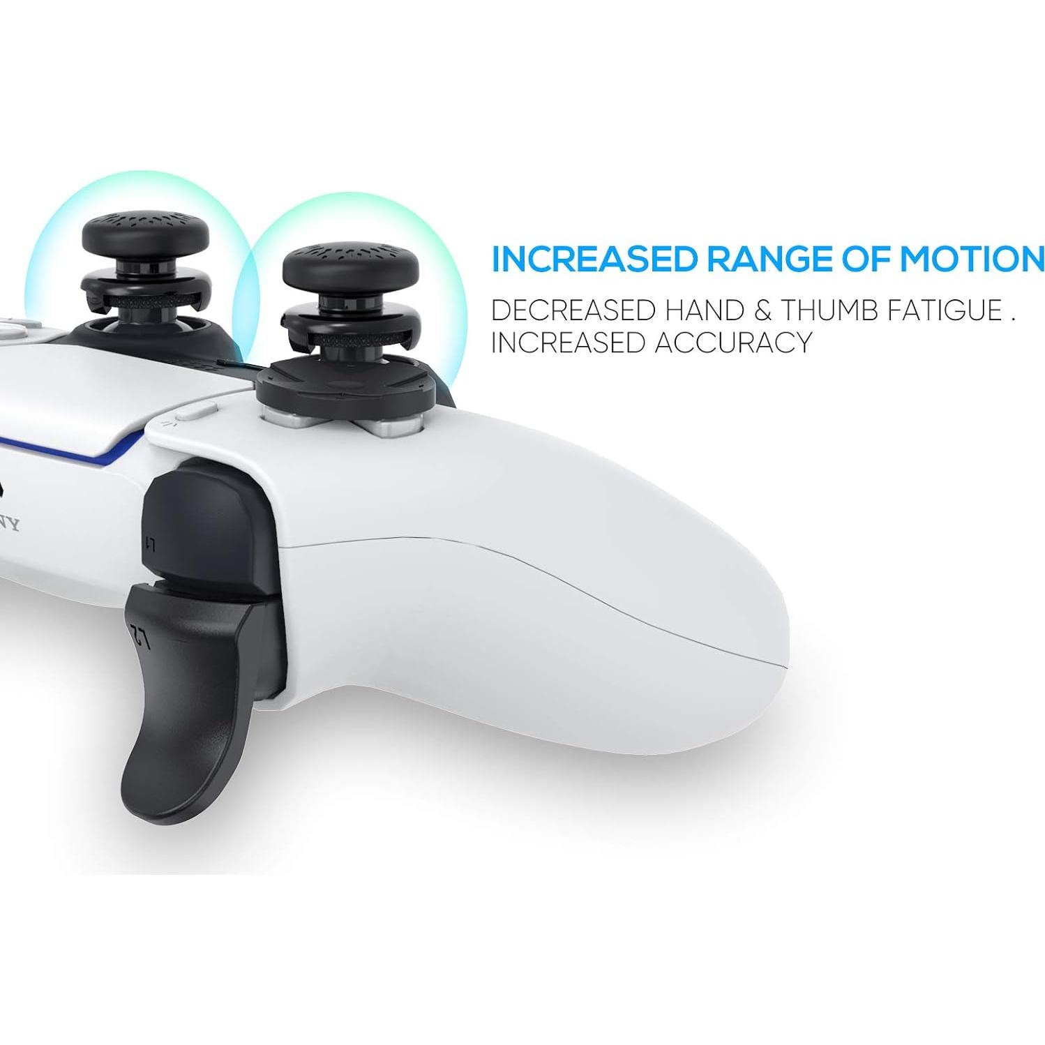 Kit Accesorios PS5 MENEEA Empuñaduras y Gatillos Antideslizantes