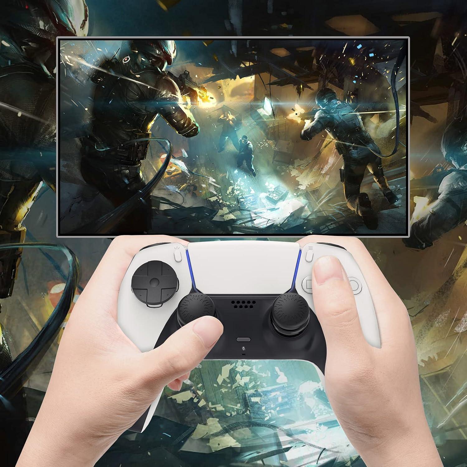 Kit Accesorios PS5 MENEEA Empuñaduras y Gatillos Antideslizantes