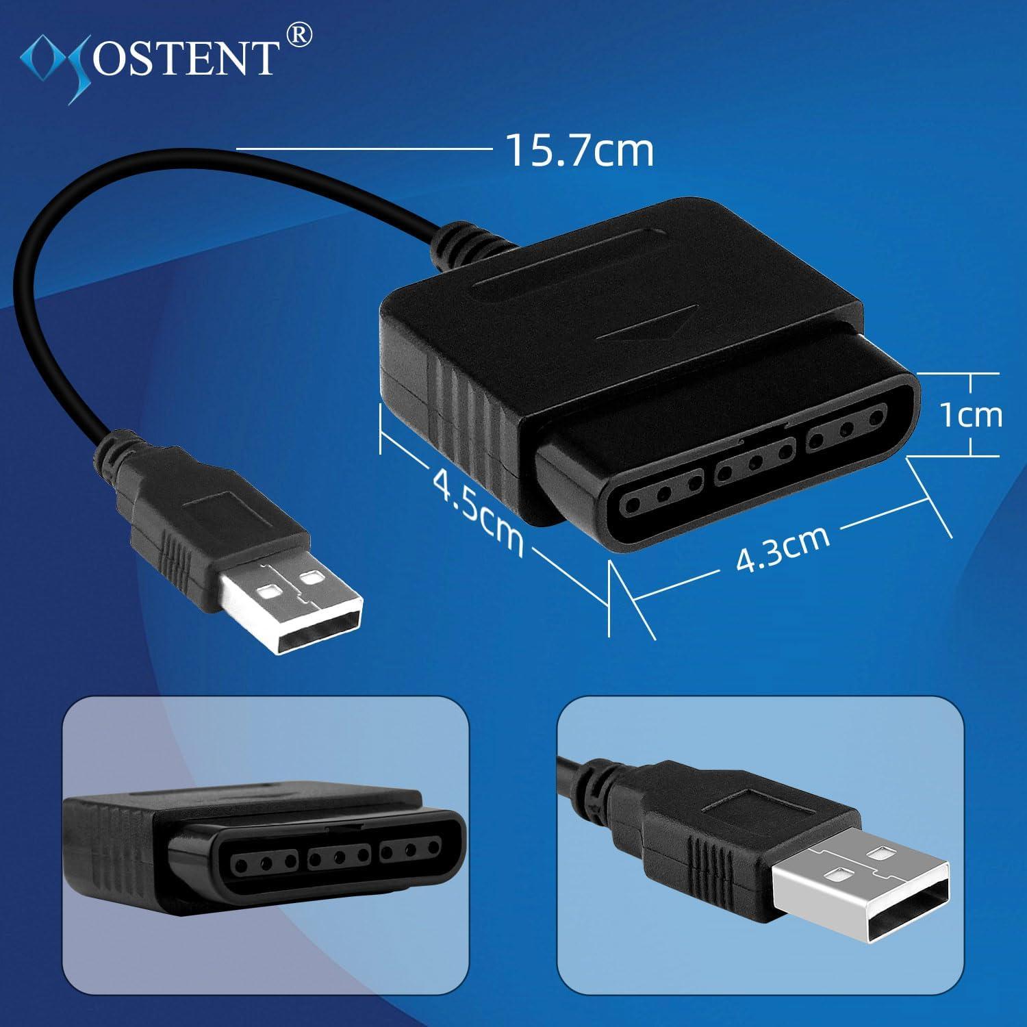 Adaptador USB OSTENT para Controlador PS1/PS2 a PC