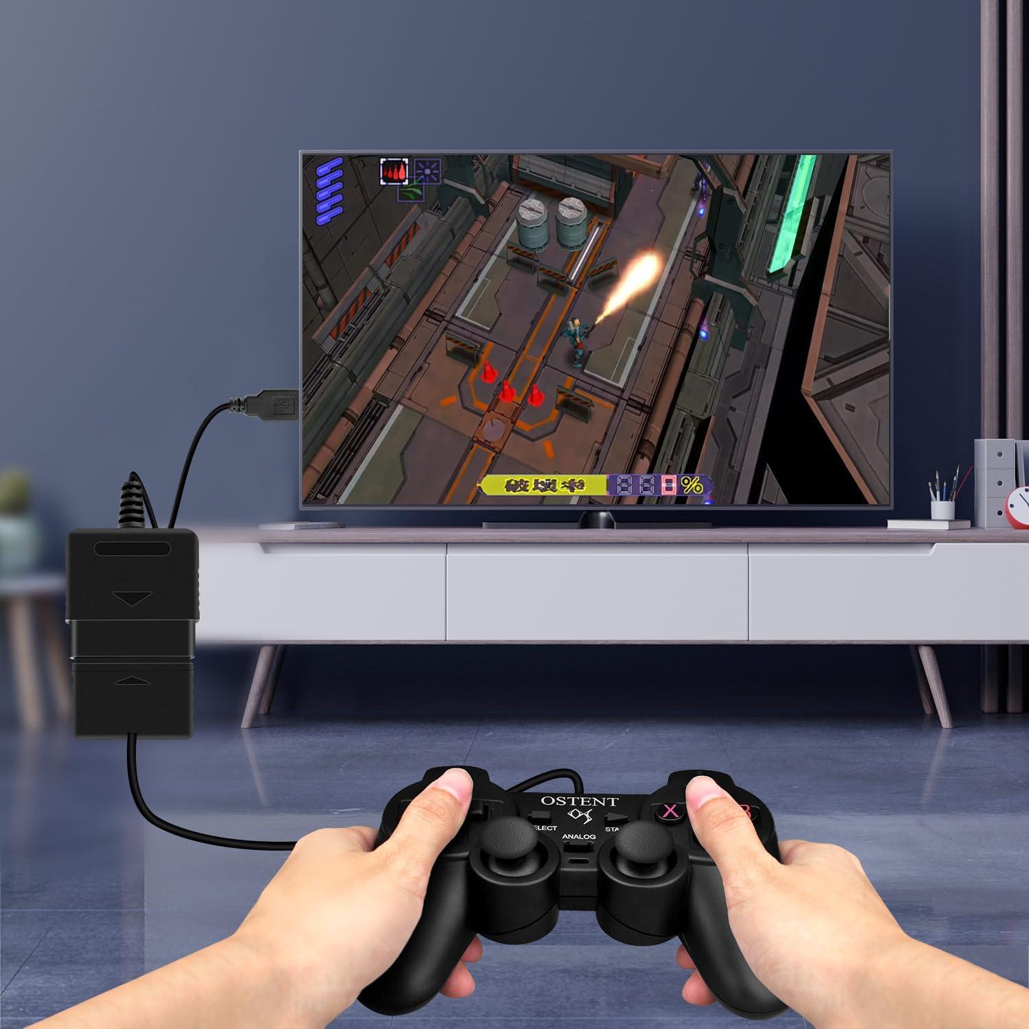 Adaptador USB OSTENT para Controlador PS1/PS2 a PC