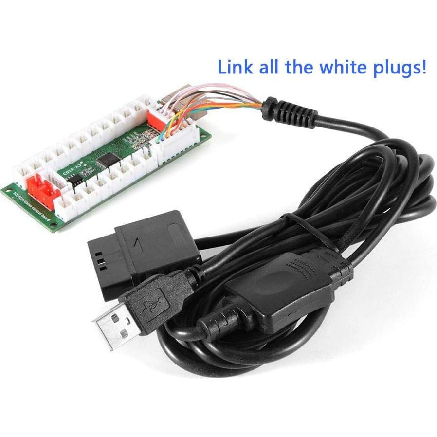 Controlador Arcade SJ@JX Kit DIY USB PS2 PC 0.20 kg