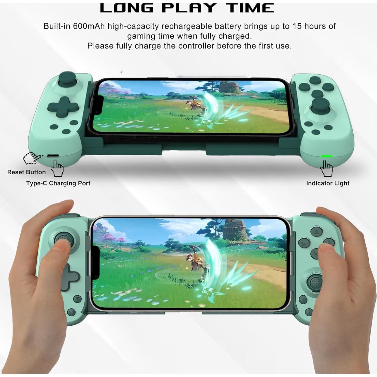 Controlador de Juegos Móvil arVin para Android/iOS - Gamepad Inalámbrico