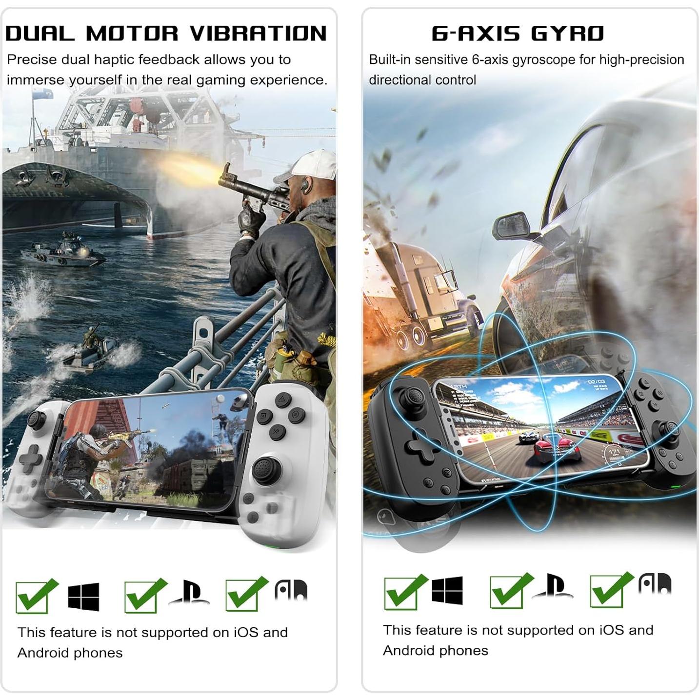 Controlador de Juegos Móvil arVin para Android/iOS - Gamepad Inalámbrico