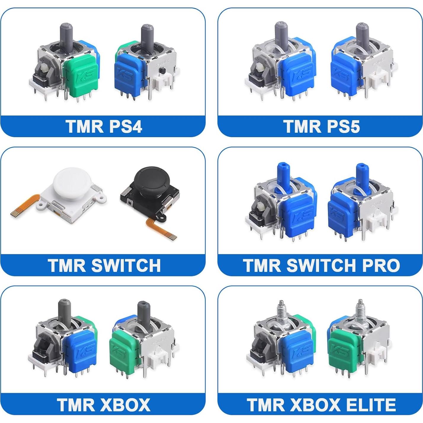 Joystick Electromagnético TMR para PS5/PS4/Switch/Xbox