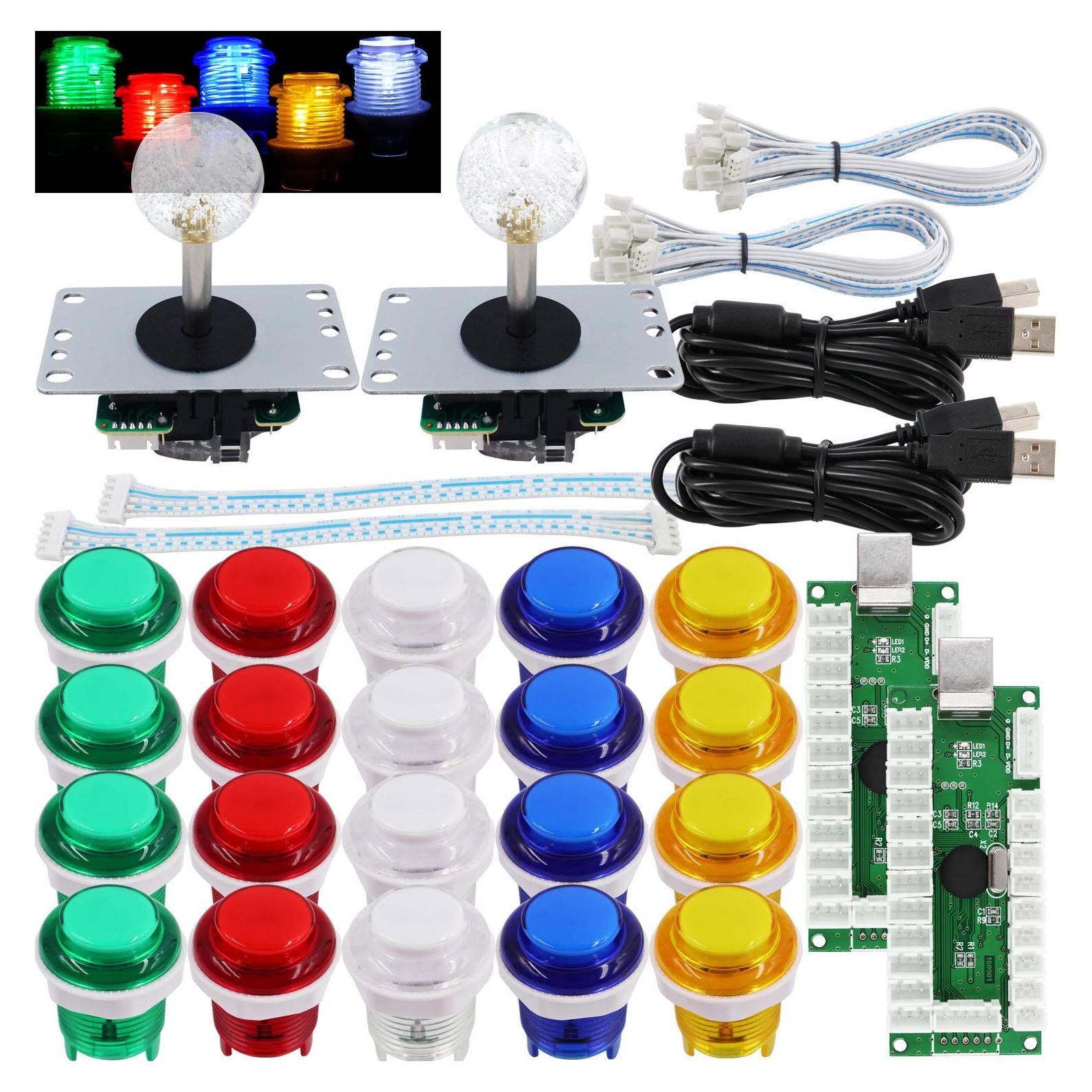 Controlador de Juego SJ@JX 2 Jugadores Joystick LED 8 Vías