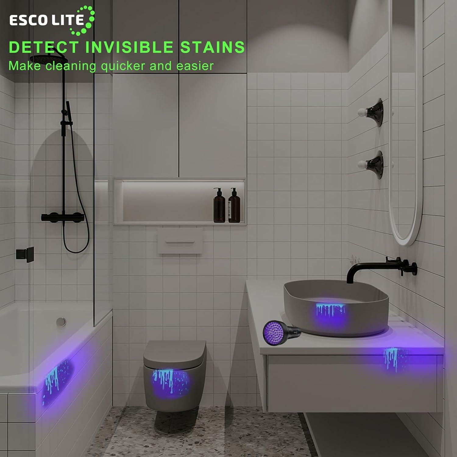 Linterna UV Escolite 51 LED Luz Negra para Detección de Manchas