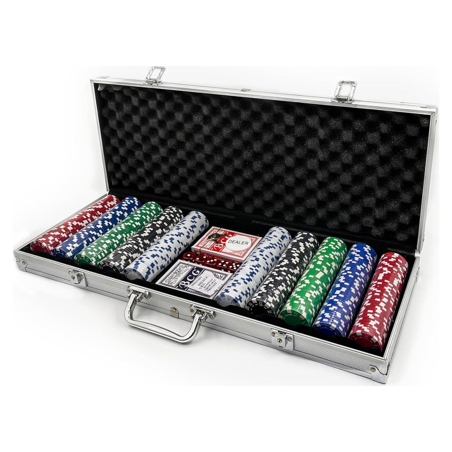 Juego de Póker Tradeopia 500 Piezas con Estuche Aluminio