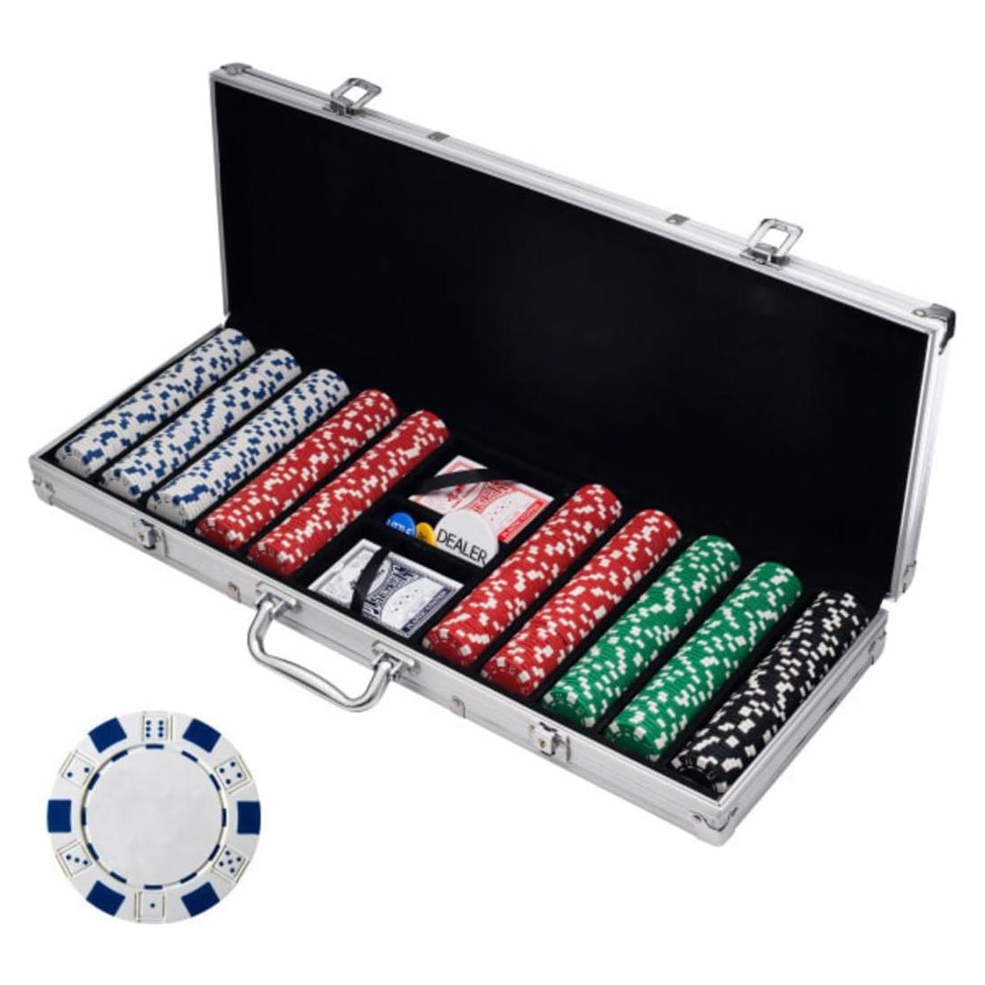 Set de Póker 500 Fichas - Trademark Poker con Estuche