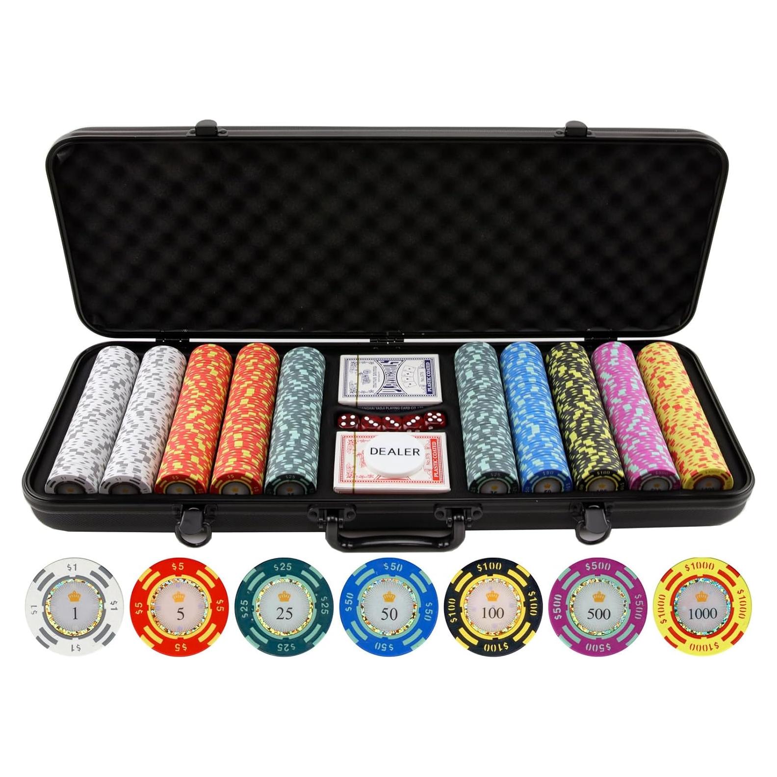 Set de Fichas de Póker 500 Piezas - Crown Casino