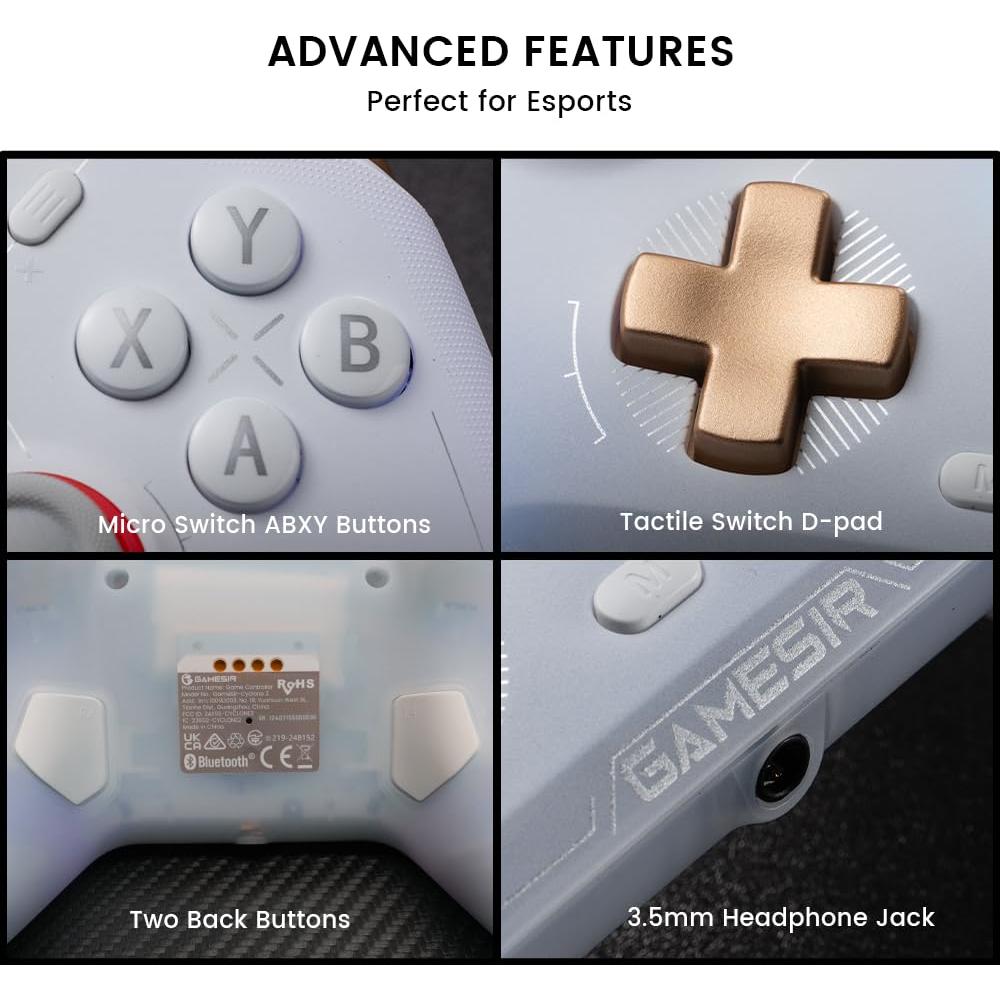 Controlador Inalámbrico GameSir Cyclone 2 - RGB, Carga Rápida