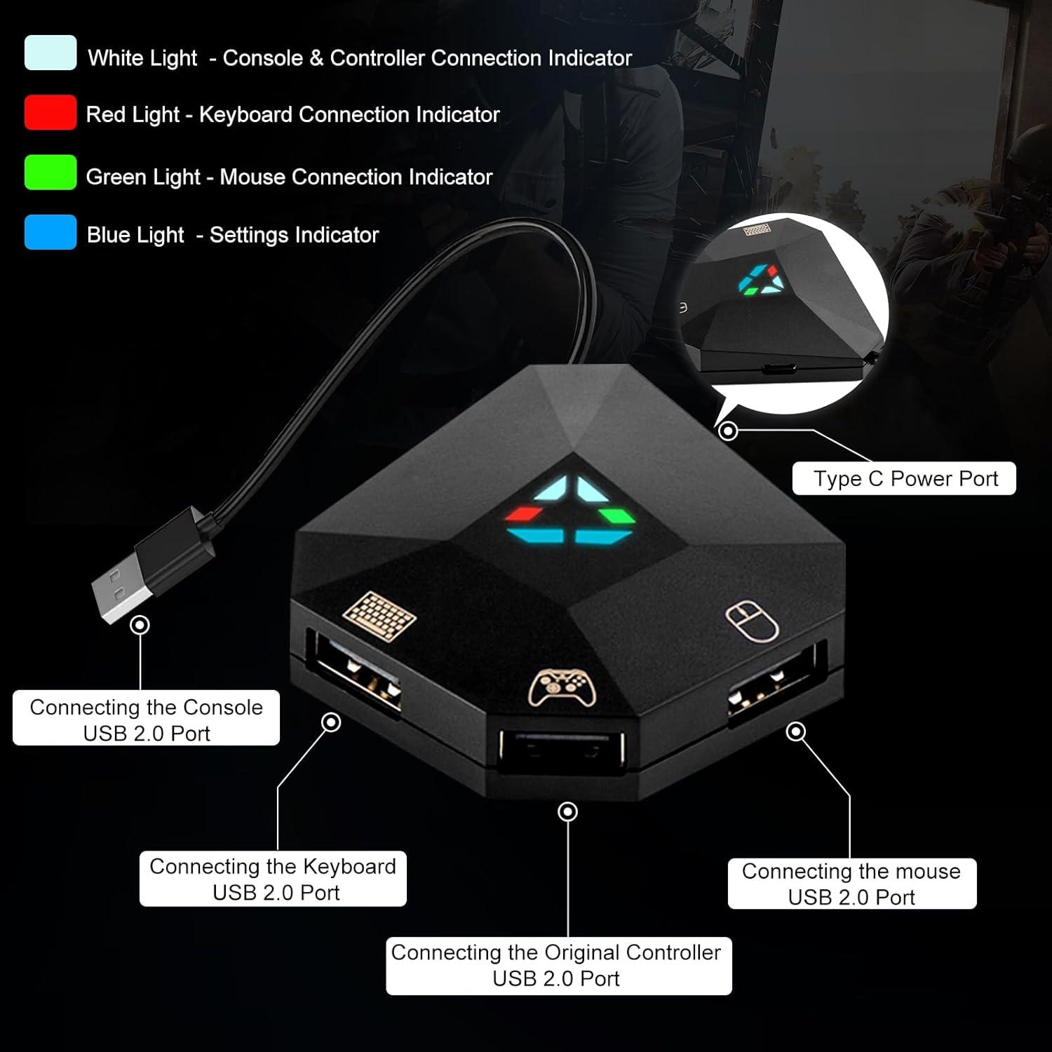 Adaptador de Teclado y Ratón arVin para Consolas PS4/Xbox