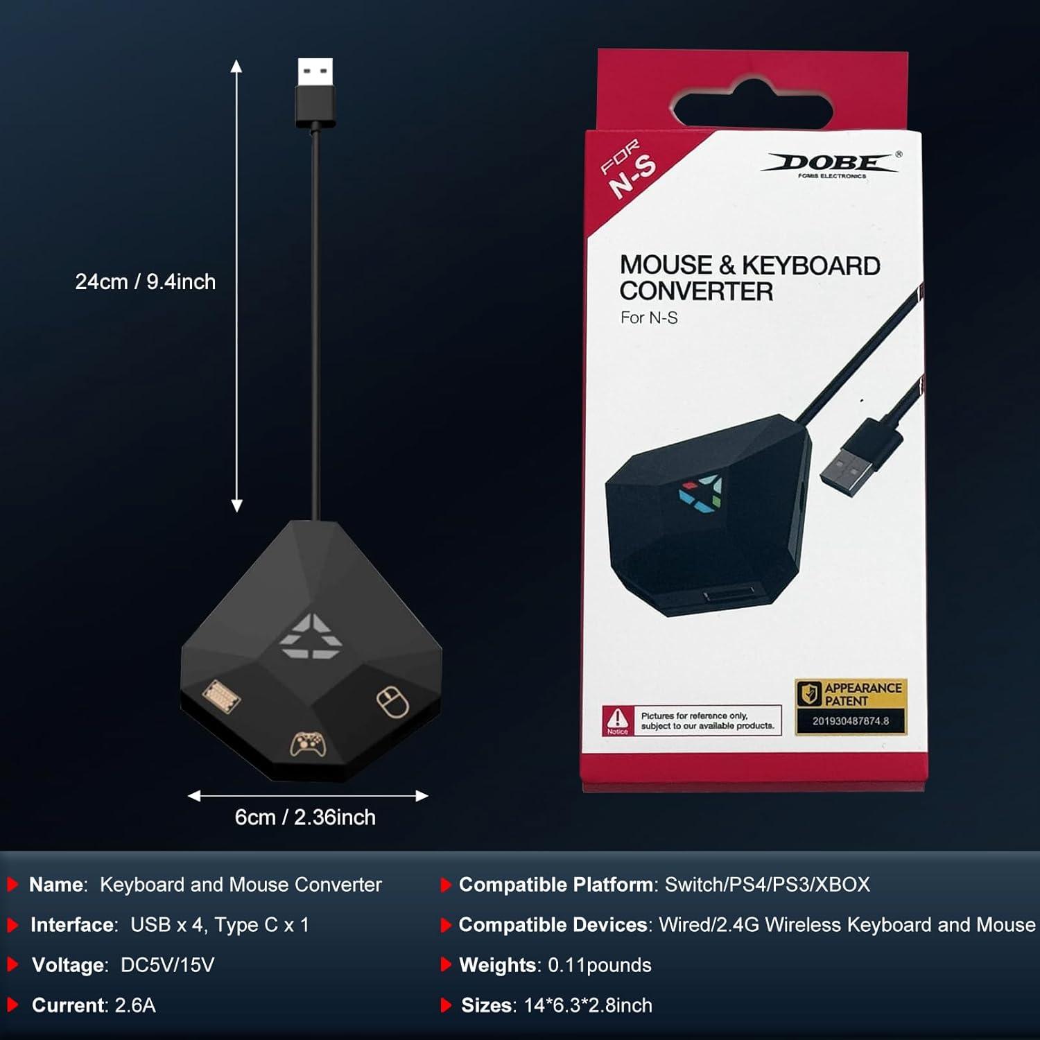 Adaptador de Teclado y Ratón arVin para Consolas PS4/Xbox