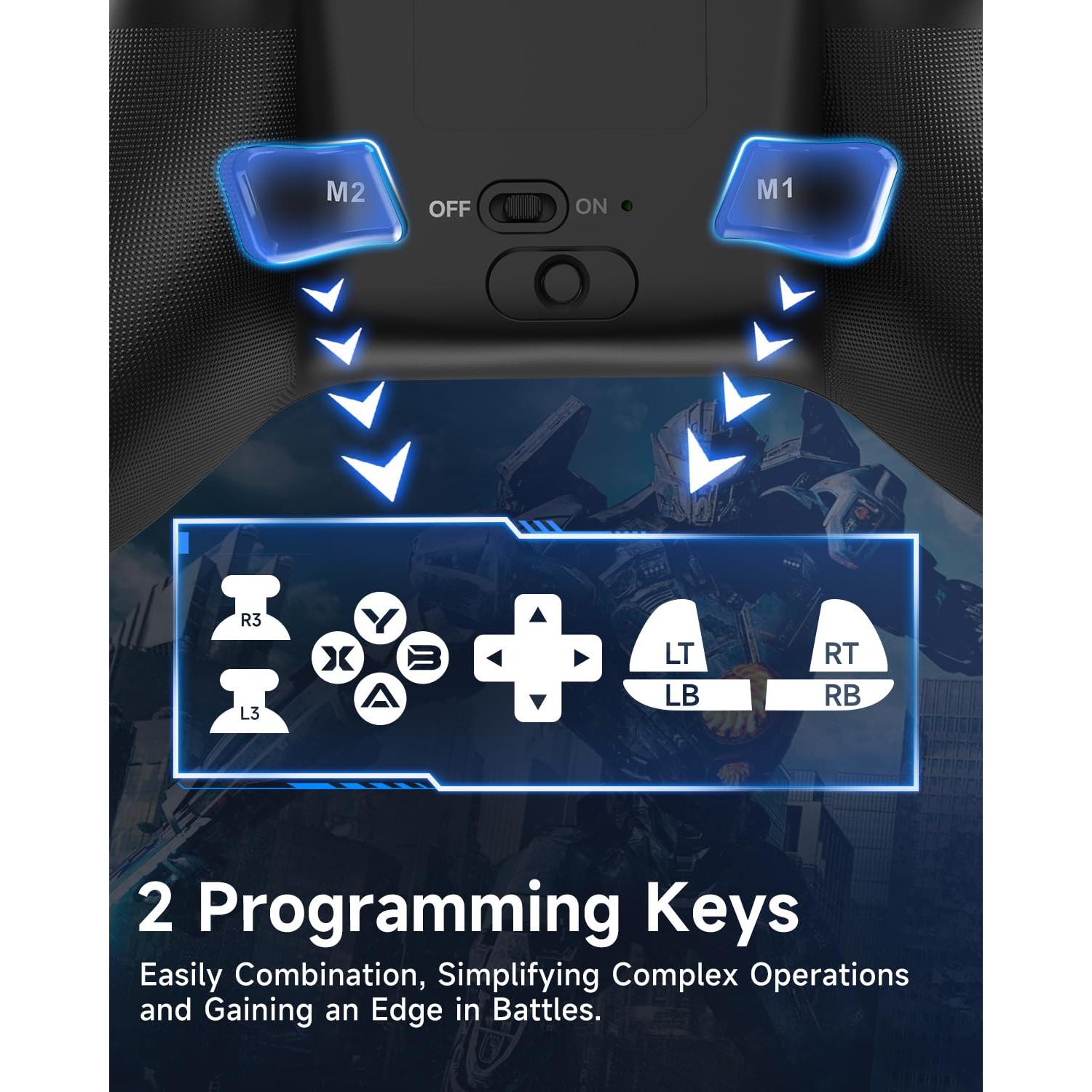 Controlador EasySMX X15 Bluetooth RGB para PC y Switch