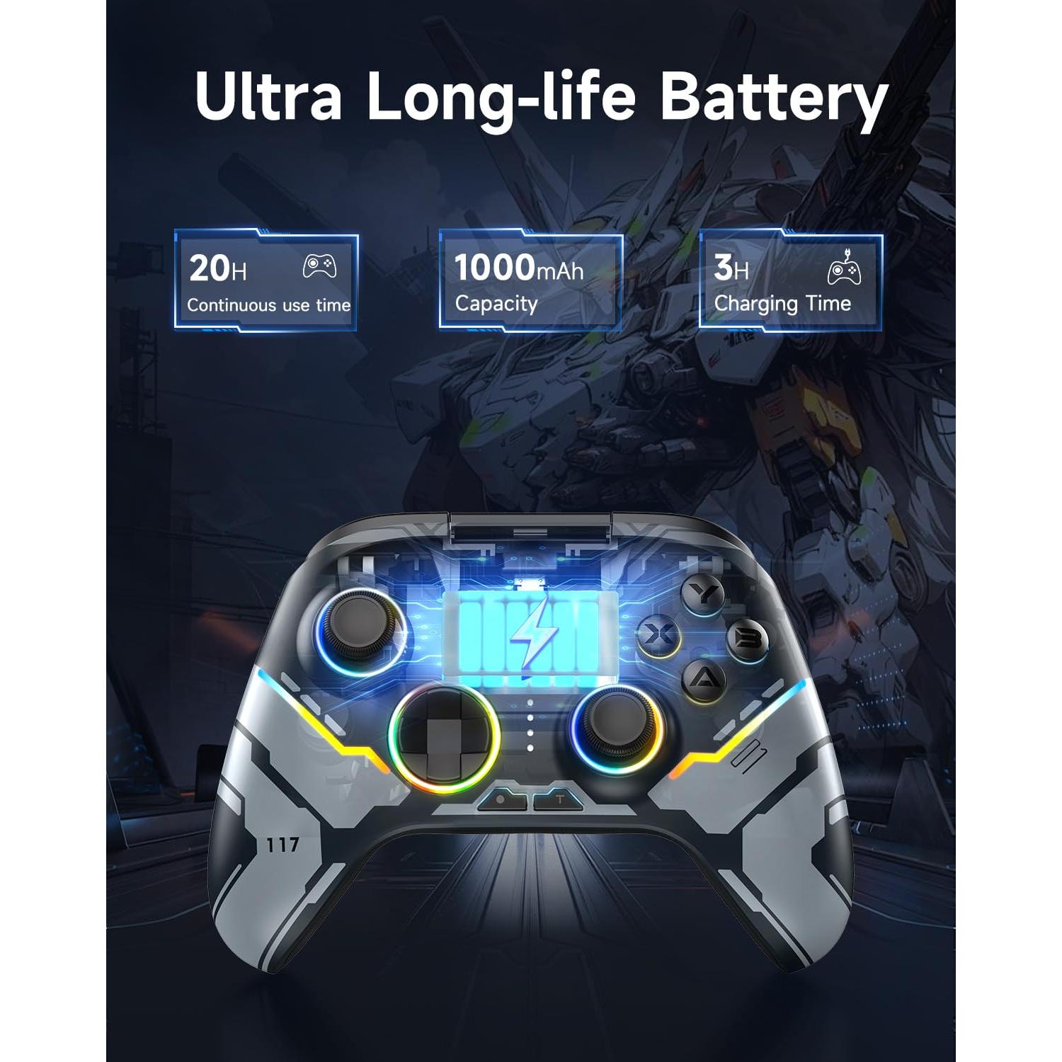 Controlador EasySMX X15 Bluetooth RGB para PC y Switch