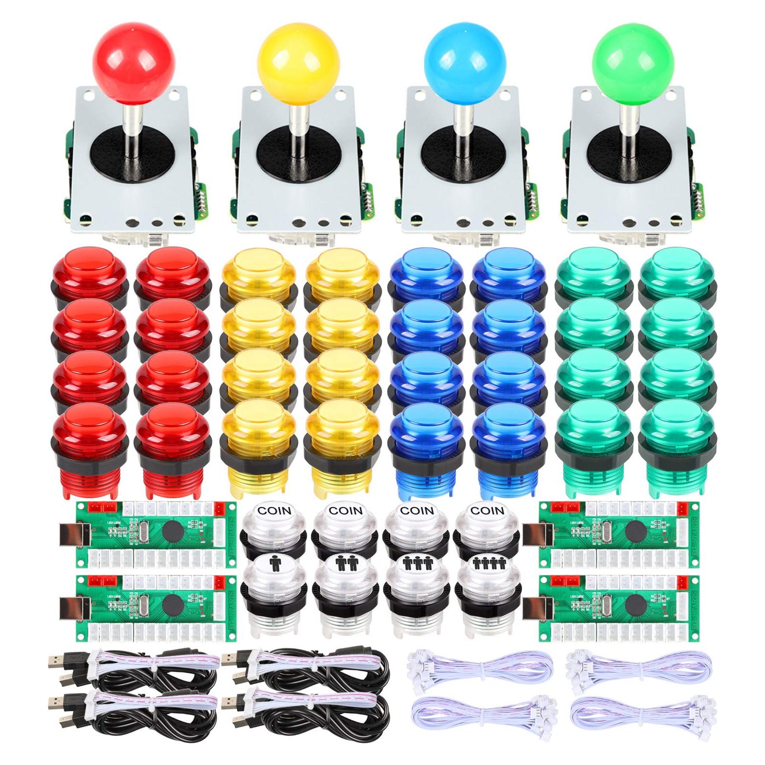 Kit Joystick Clásico DIY 4 Jugadores EG Starts con LED