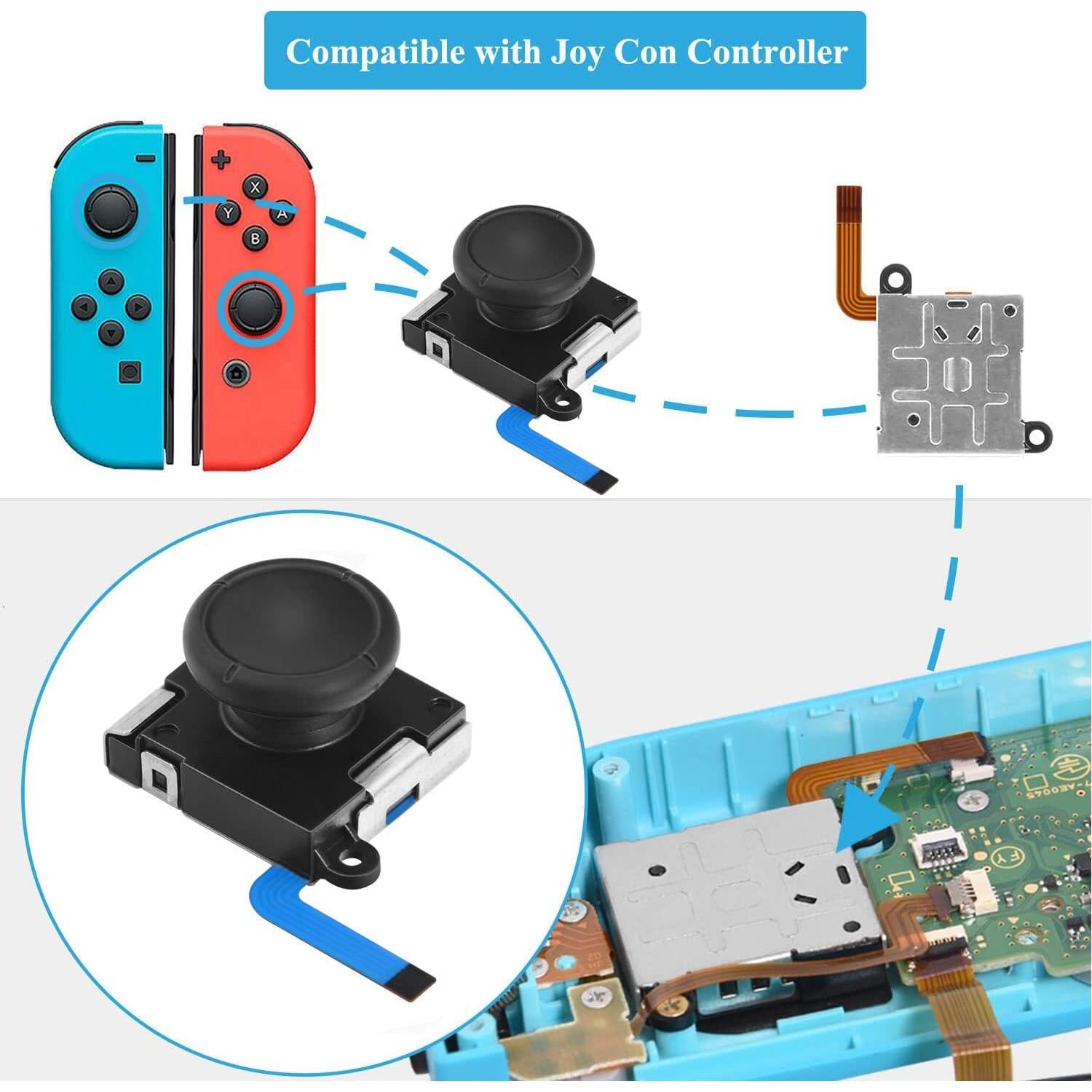 Reemplazo JoyCon JAOYSTII 4 Piezas para Nintendo Switch