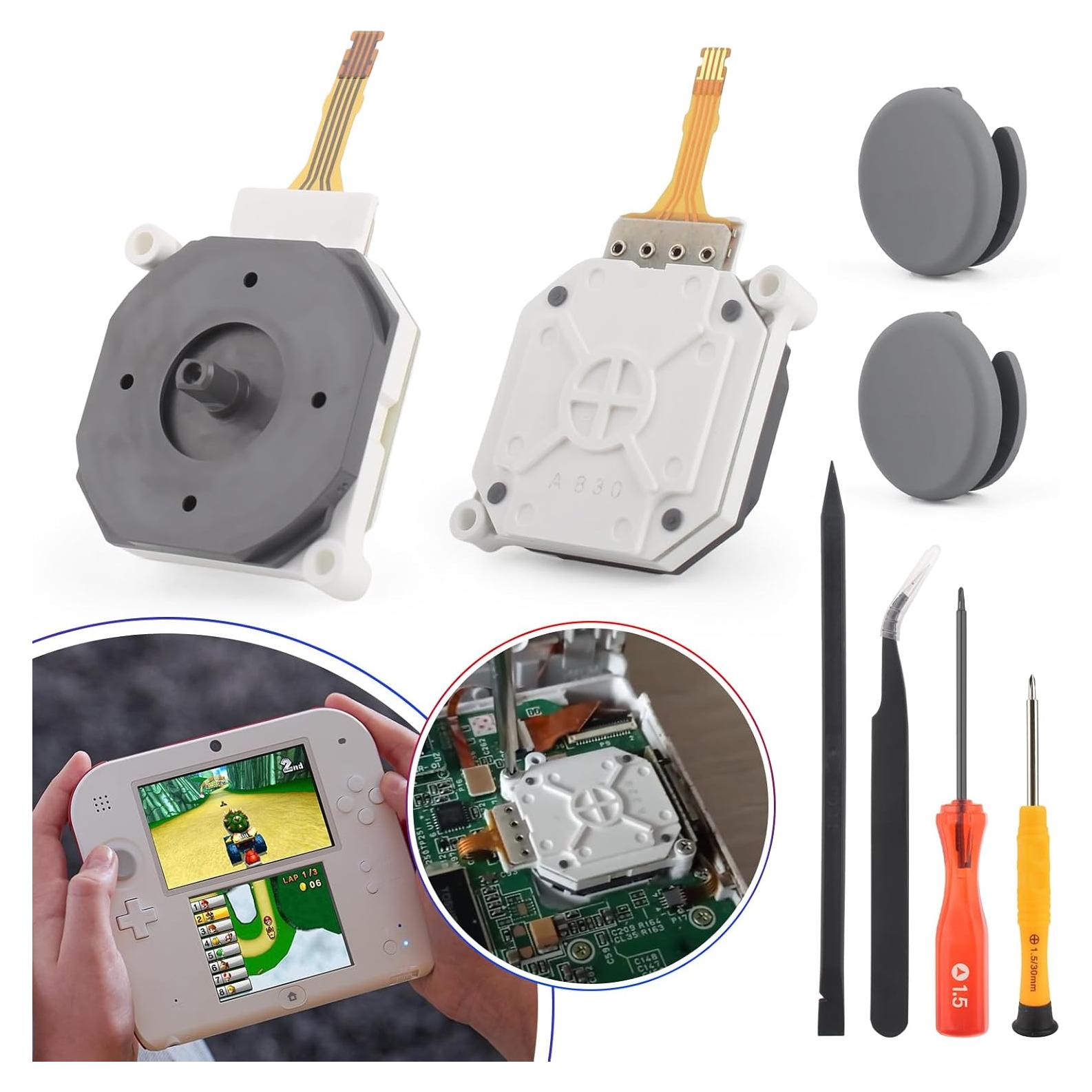 Reemplazo Joysticks 3D YWLRONG para Nintendo 3DS XL Gris