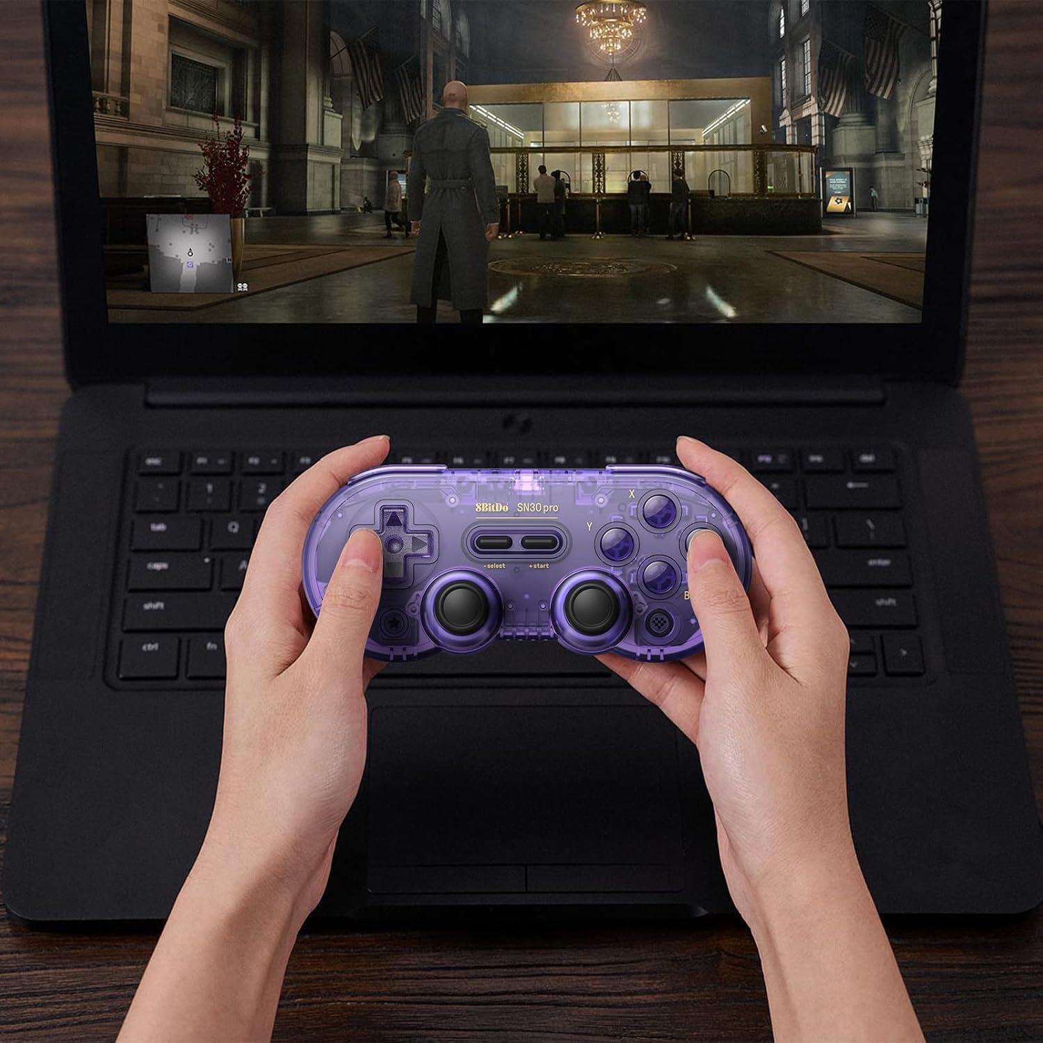 Controlador Inalámbrico 8Bitdo SN30 Pro Bluetooth Rumble