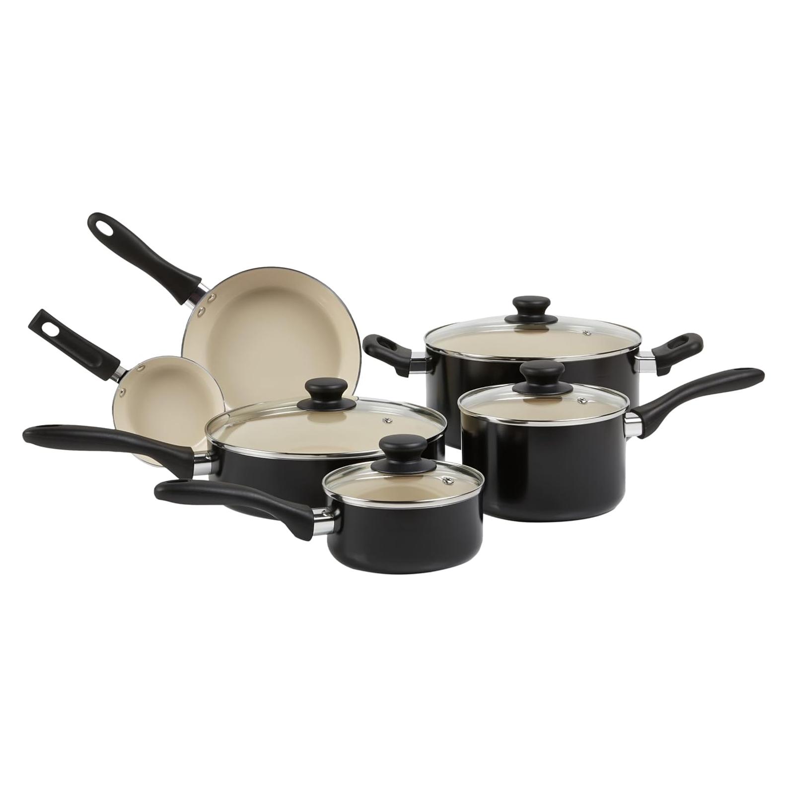 Juego de Ollas y Sartenes Amazon Basics 11 Piezas Cerámica