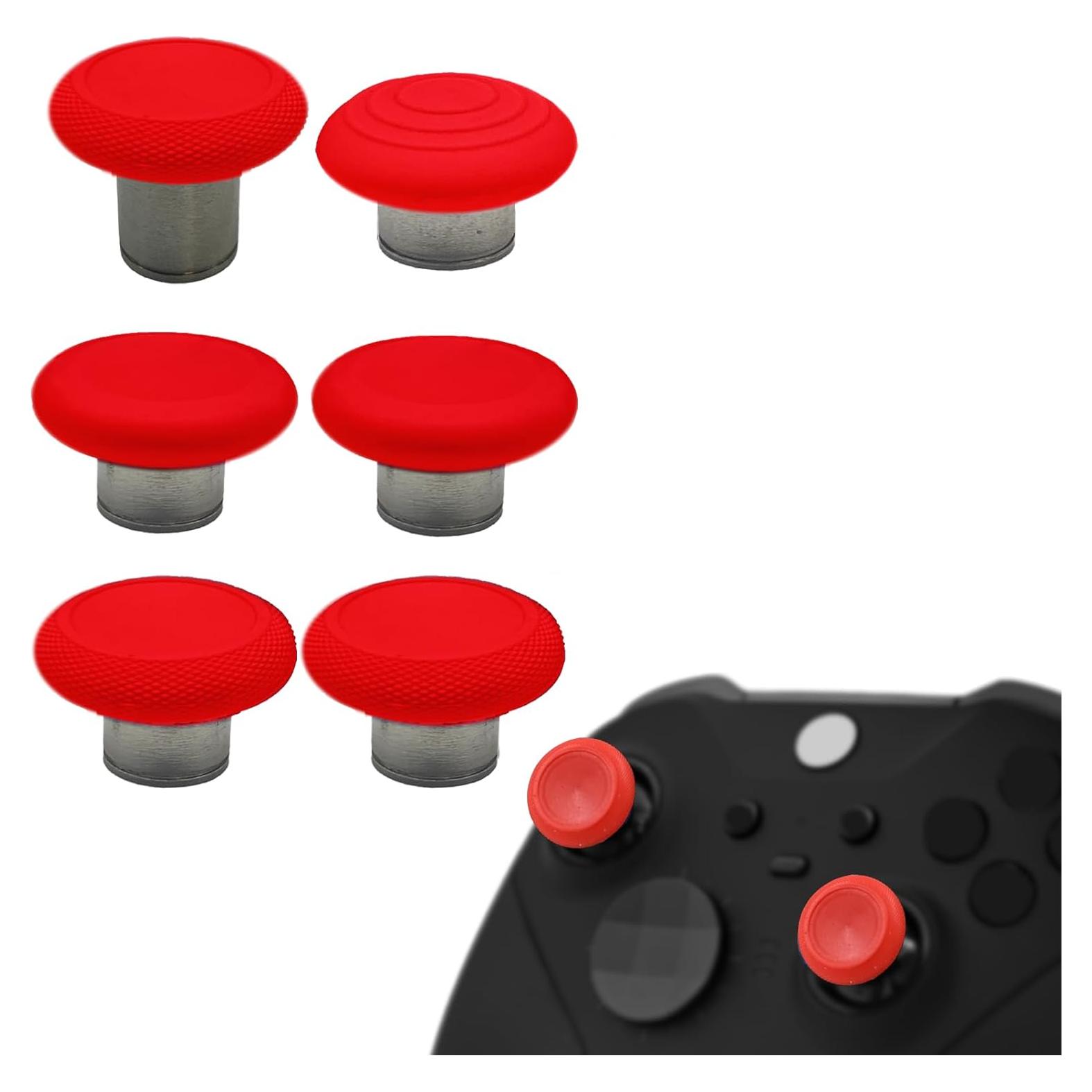 Reemplazo 6 en 1 Thumbsticks Metal Xbox Elite 2 Rojo