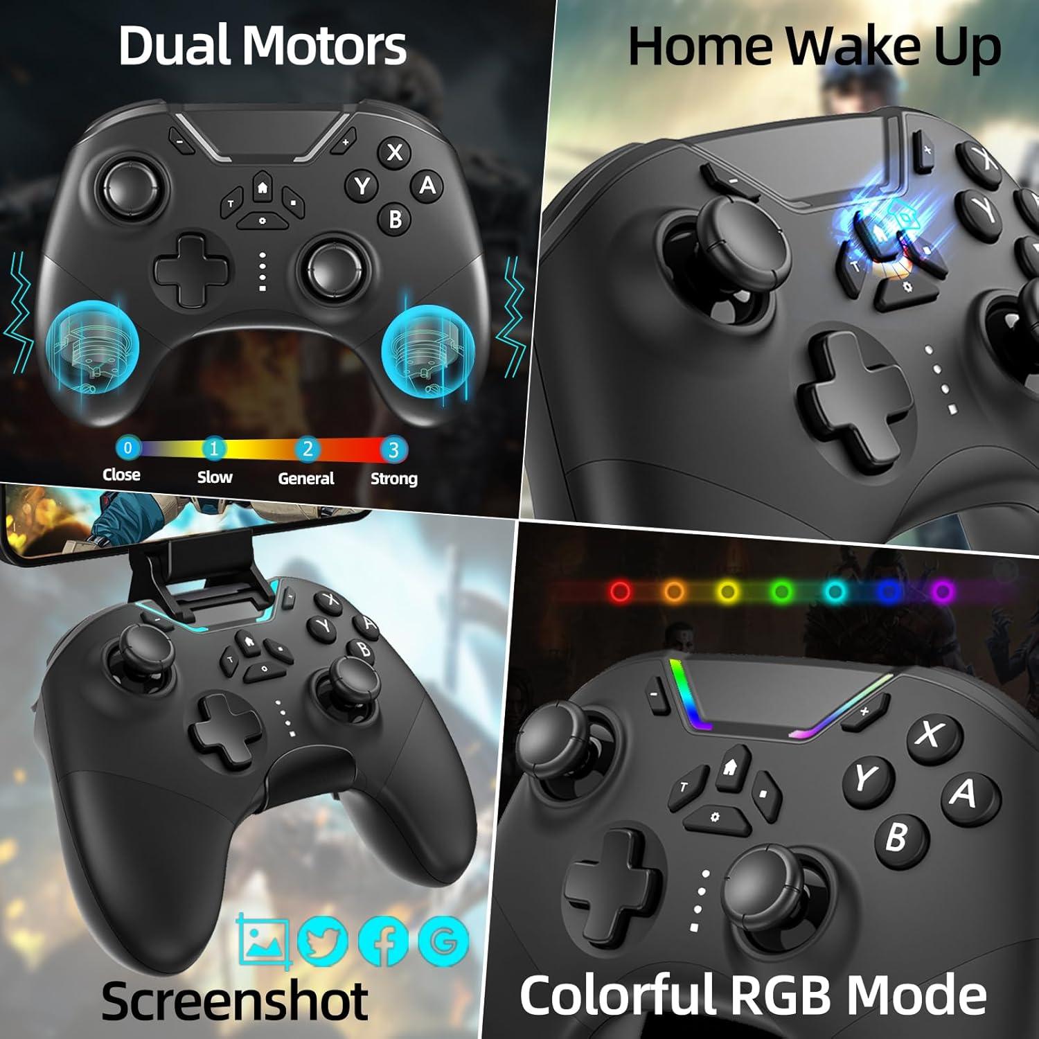 Controlador Bluetooth Aghi Pro para Switch y PC con Joystick