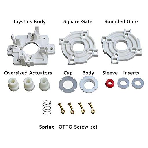 SZJLMKJ Arcade OTTO Joystick DIY Upgrade Kits Korean Style V2 Kit for Sanwa JLF-TP-8YT Joystick/Hori Hayabusa Joystick