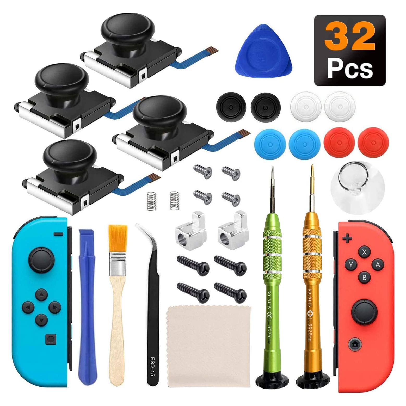 Kit Reparación Joystick Joycon VGBUS 32 Piezas para Switch