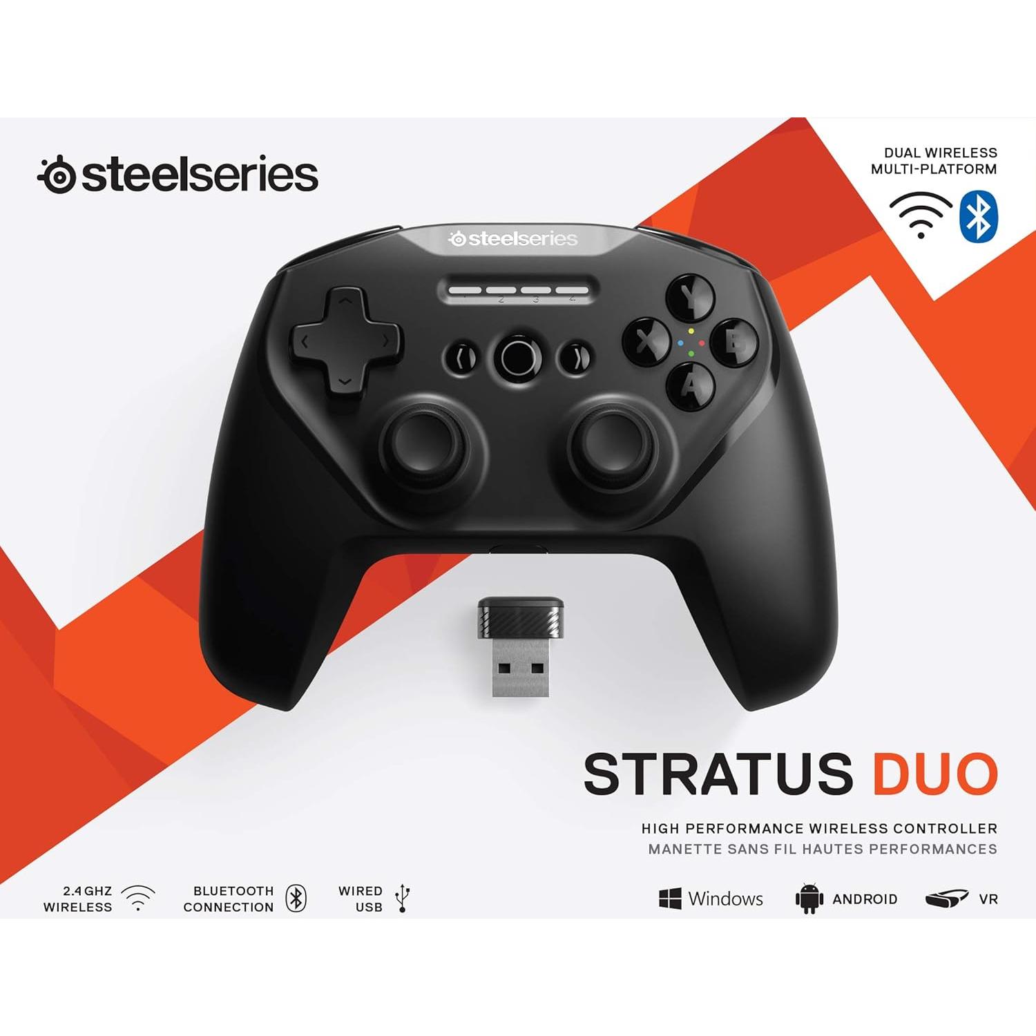 Controlador Inalámbrico SteelSeries Stratus Duo - 20h Batería