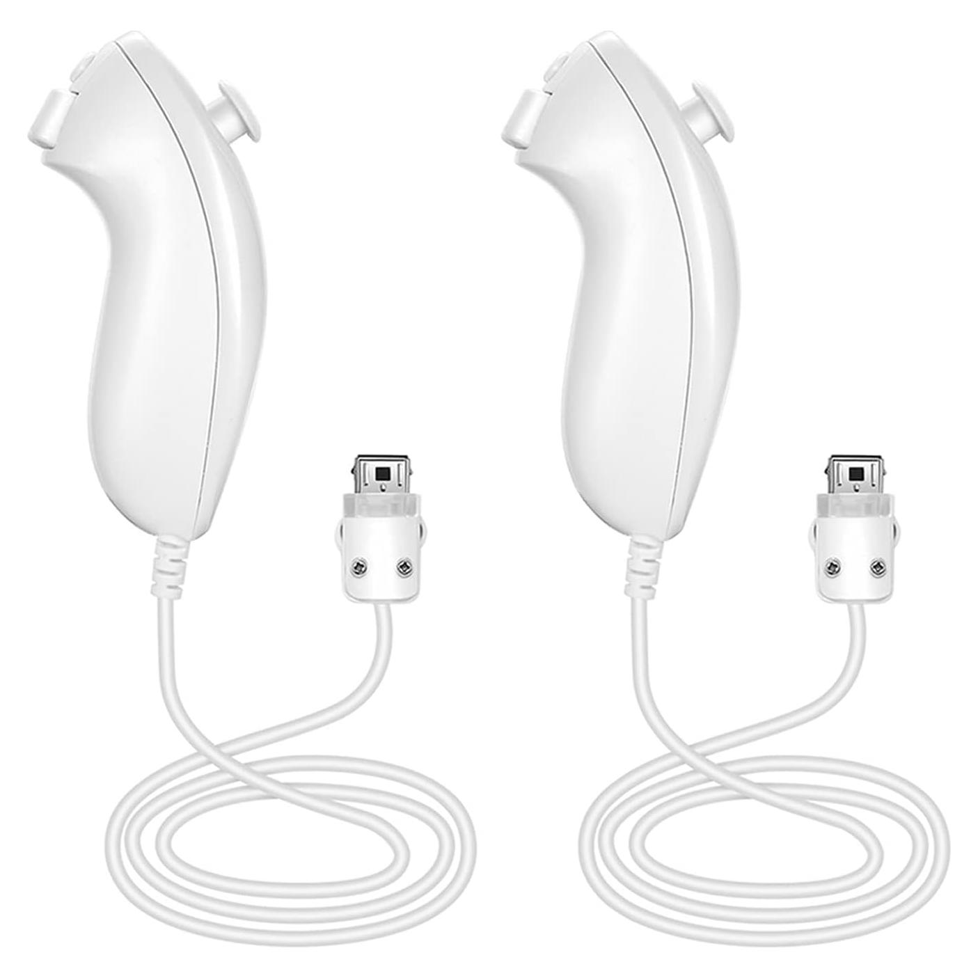 Controlador Nunchuck NC Blanco 2PCS para Nintendo Wii