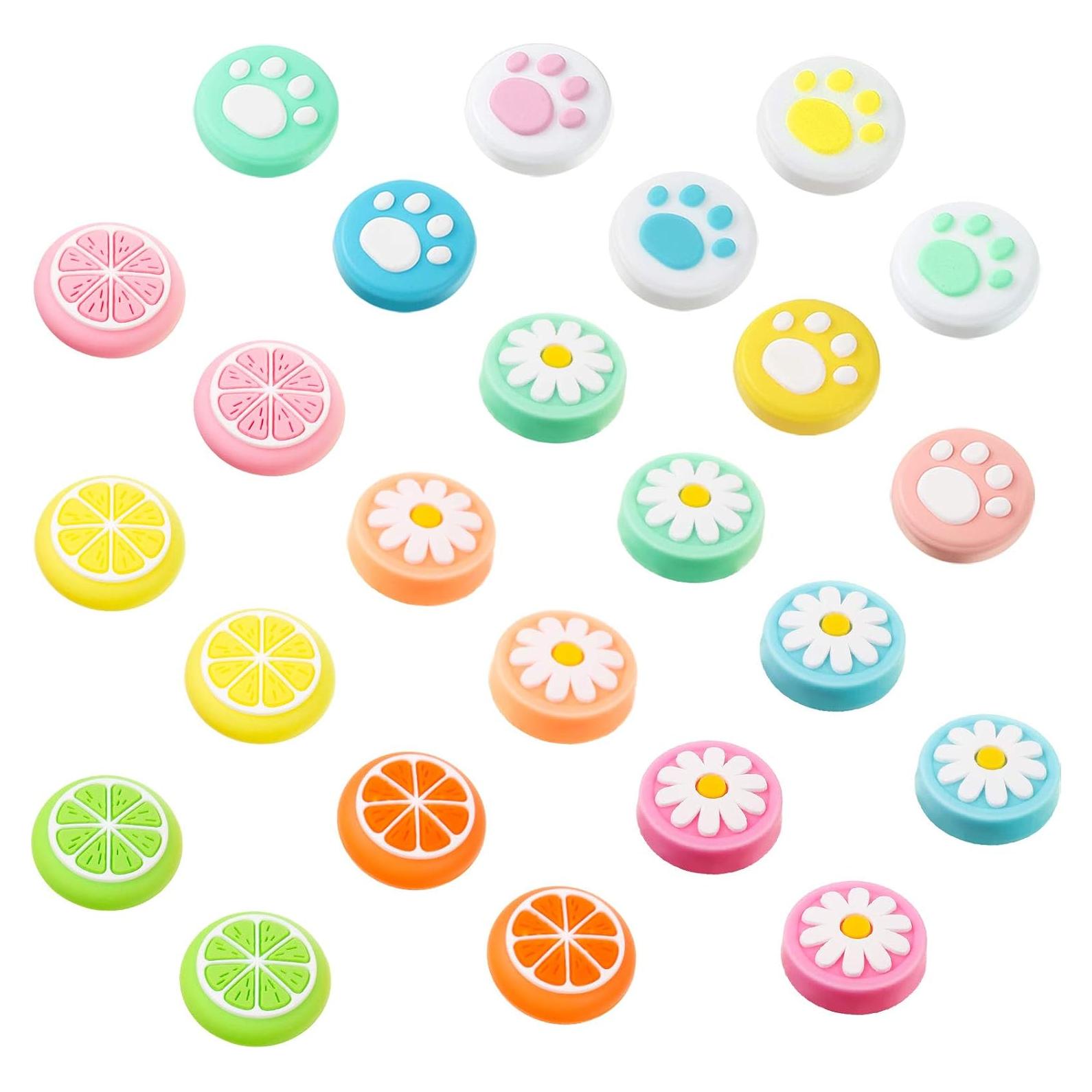 Tapas de Agarre Silicona Sumind 24 Piezas para Nintendo Switch