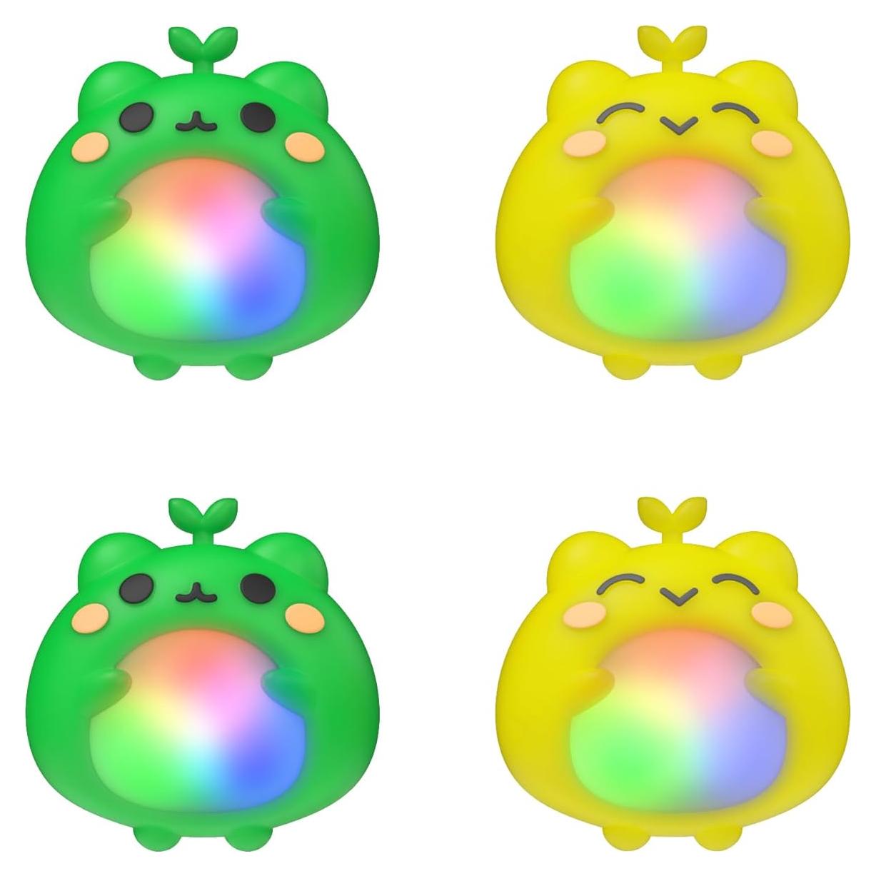 Tapas de Joystick Iluminadas PlayVital para PS5, PS4, Xbox, Switch Pro - Verde Rana y Amarillo