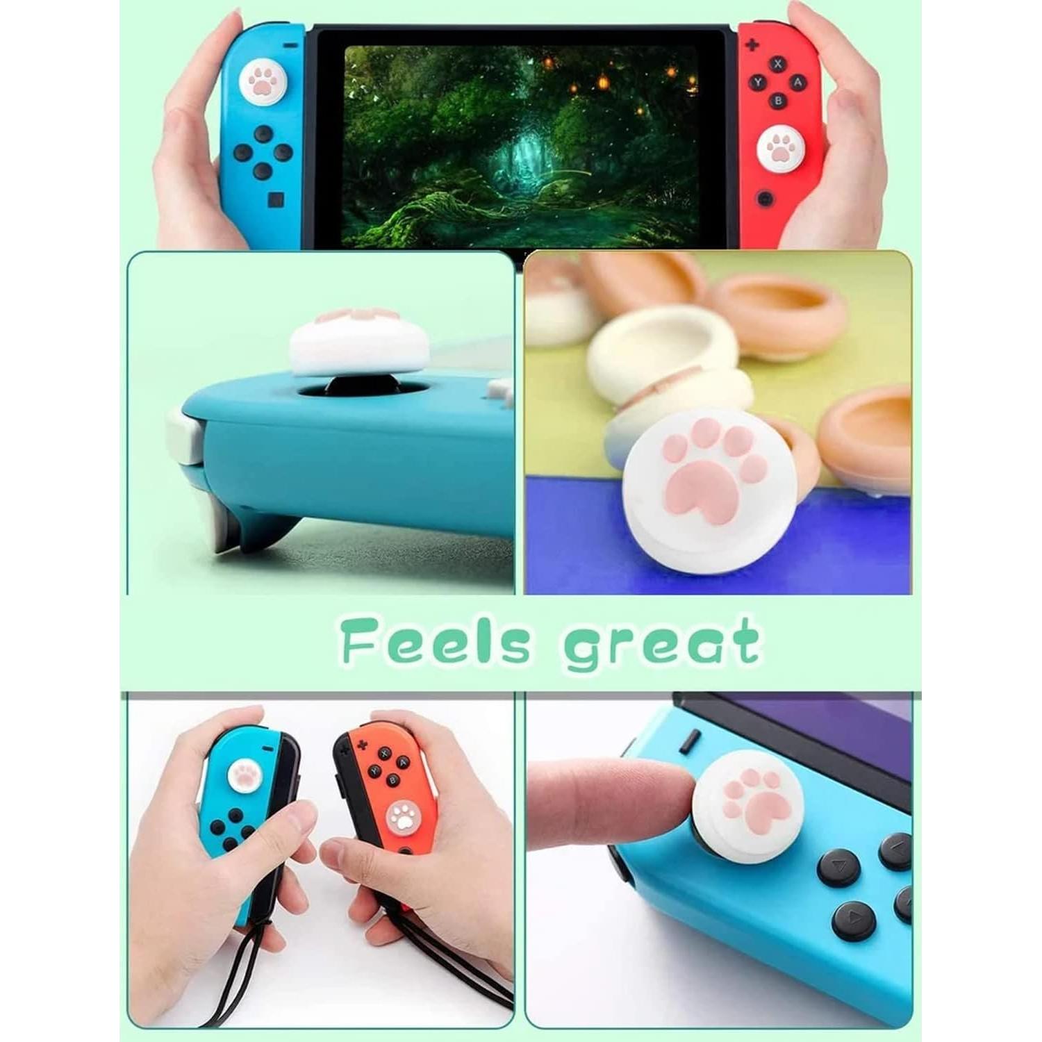 Tapa de Joystick Silicona PEGEO para Joycon Nintendo Rosa