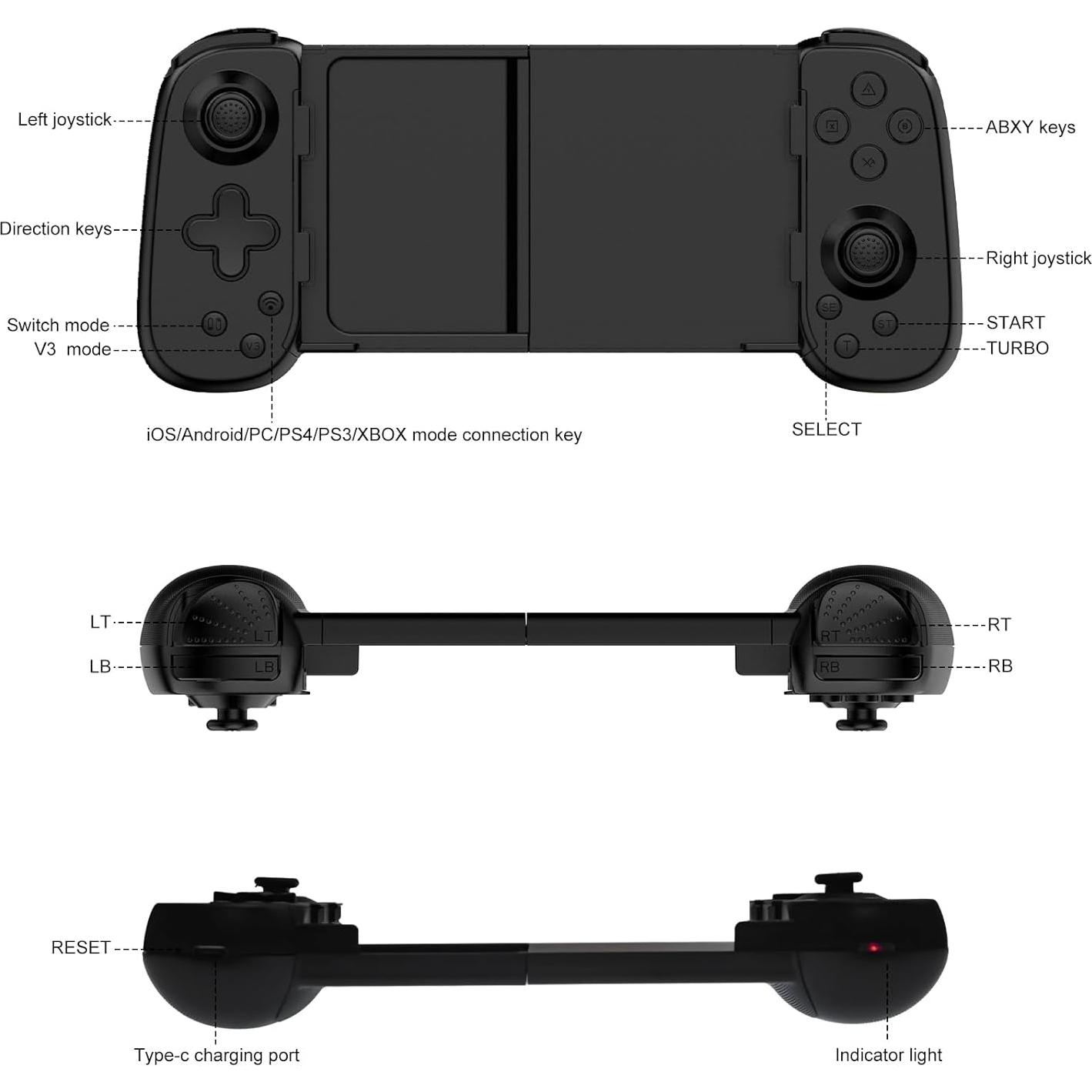 Controlador Inalámbrico Koiiko Q11A para iOS/Android/PC