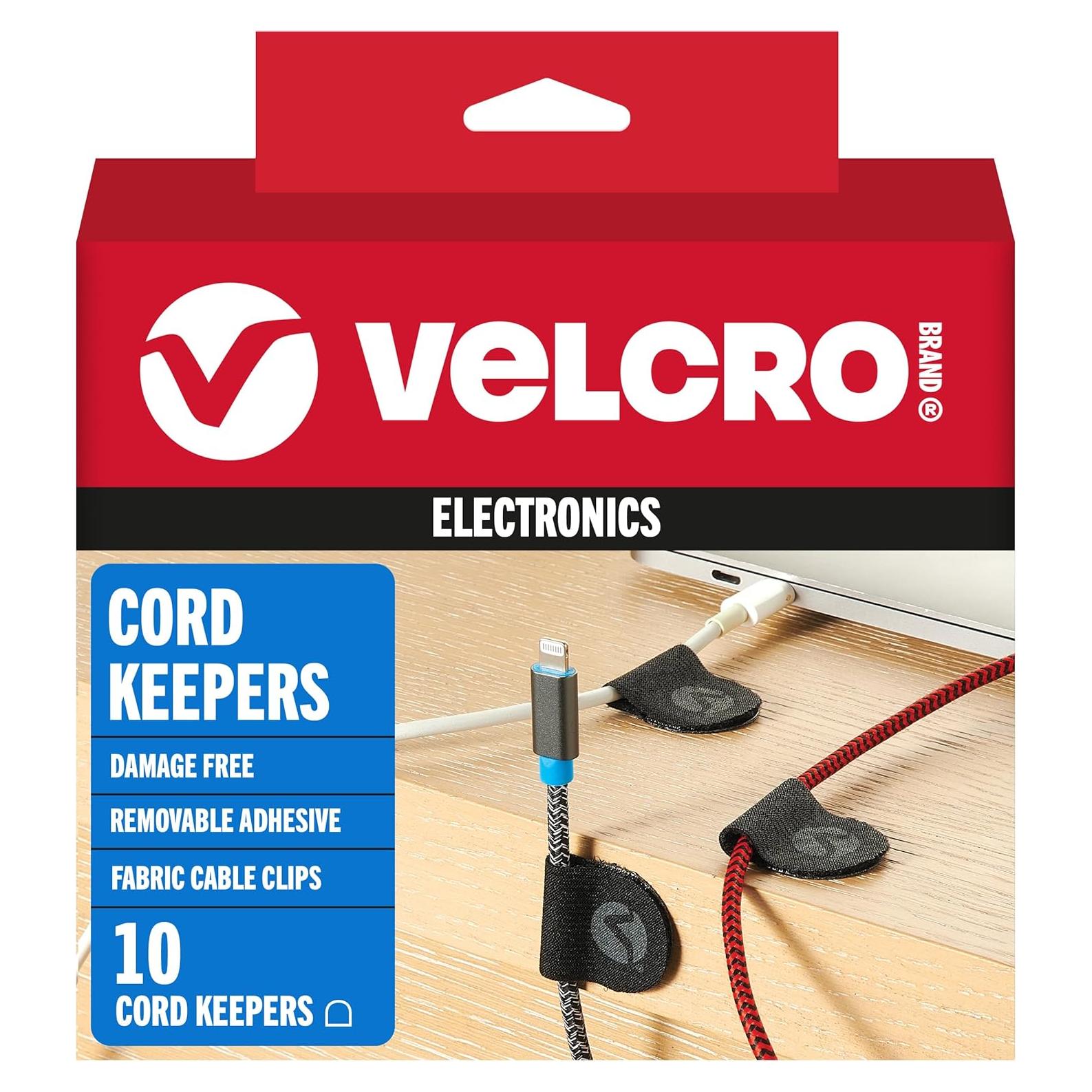 Clips para Cables VELCRO Brand 10pk Negro Autoadhesivos