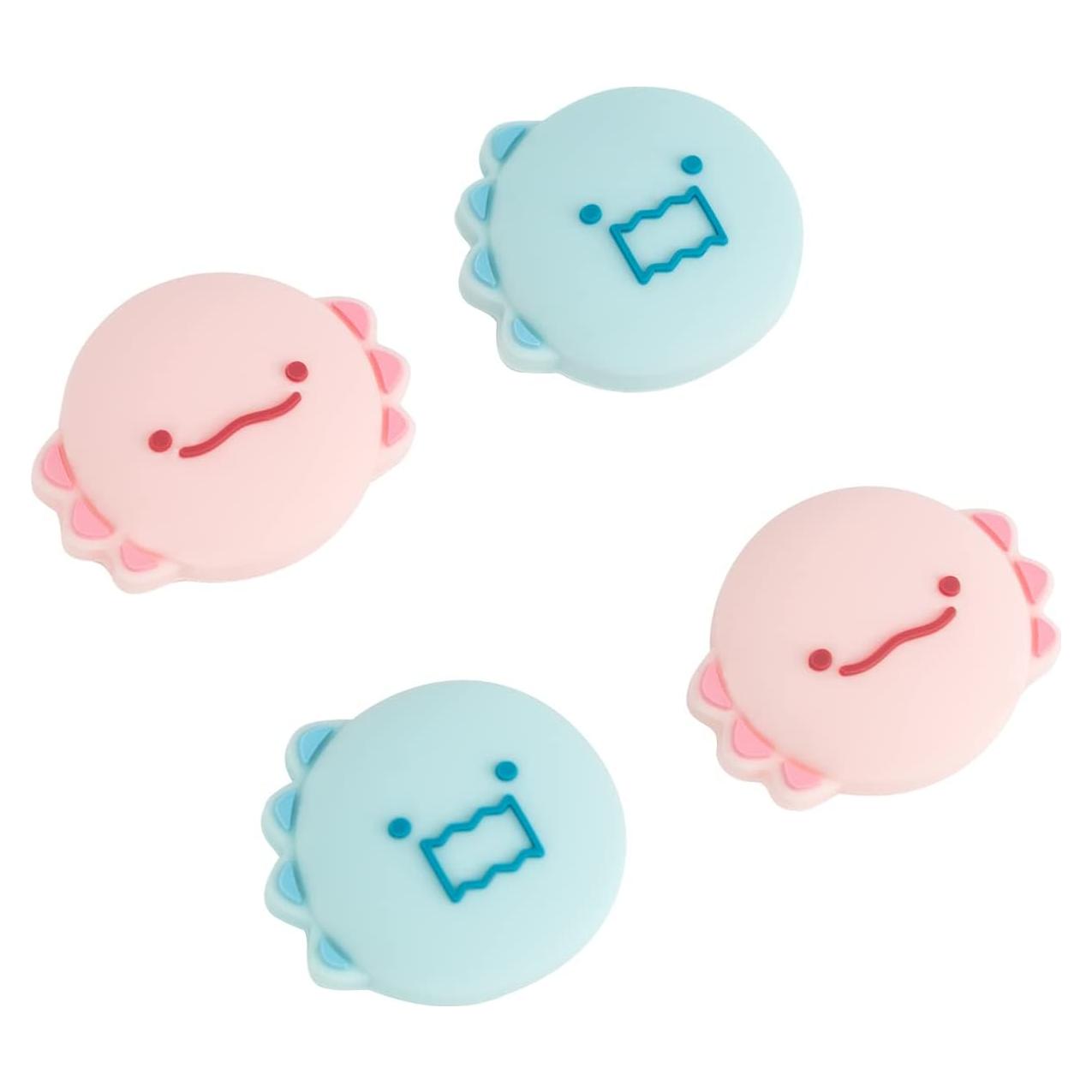 Tapones de Silicona GeekShare para Joy Con - Dinosaurio y Axolote