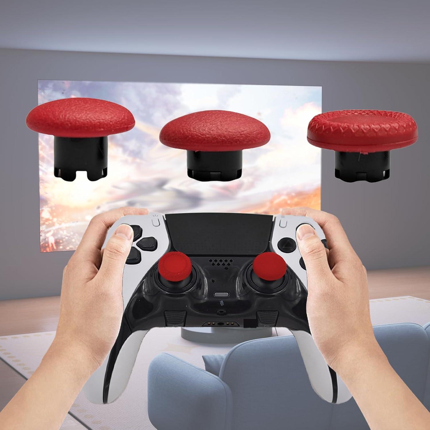 Thumbsticks Intercambiables 6en1 Alovexiong para PS5 Rojo